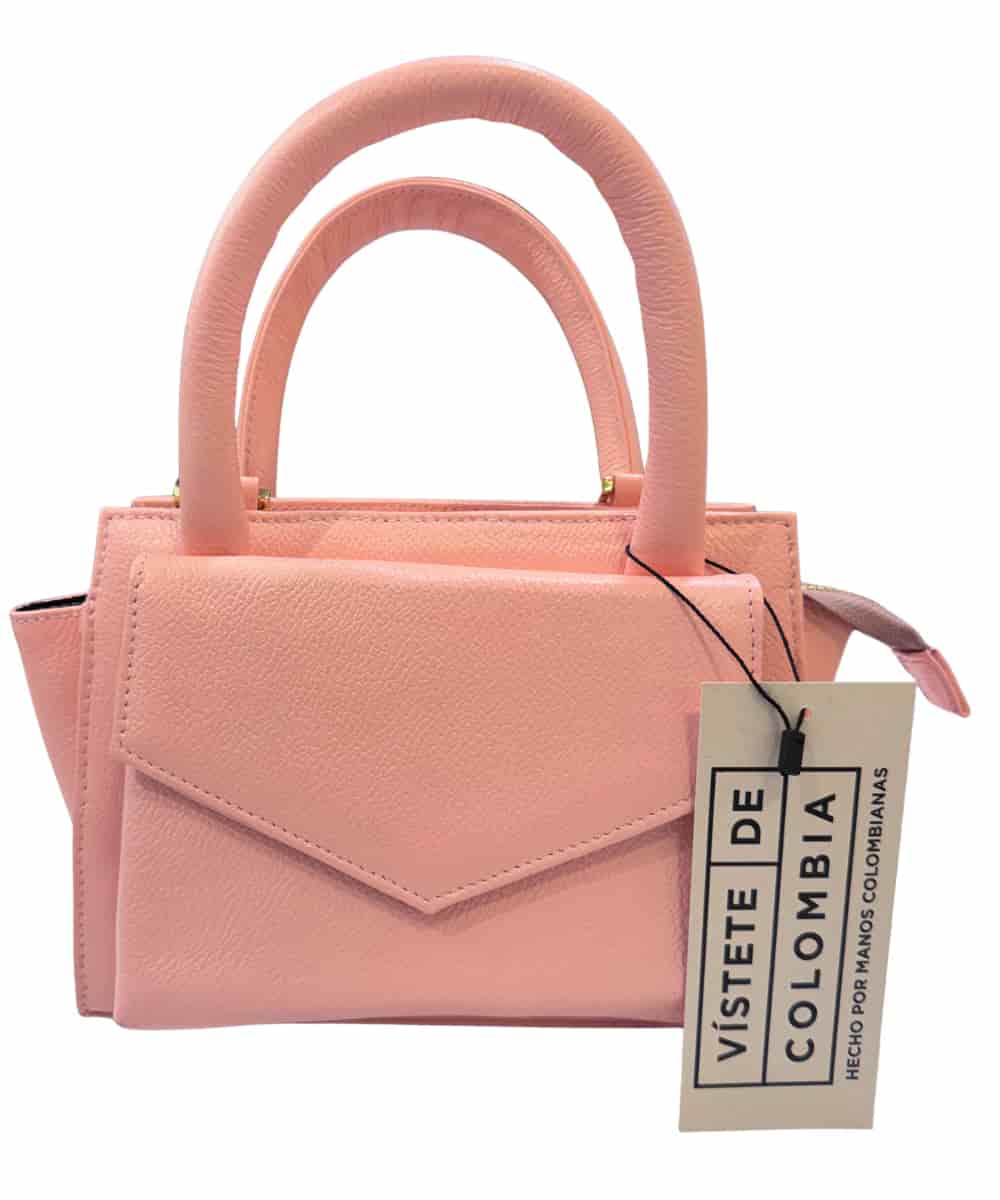 Bolso en cuero – MiniBag rosa pink - miniatura 3
