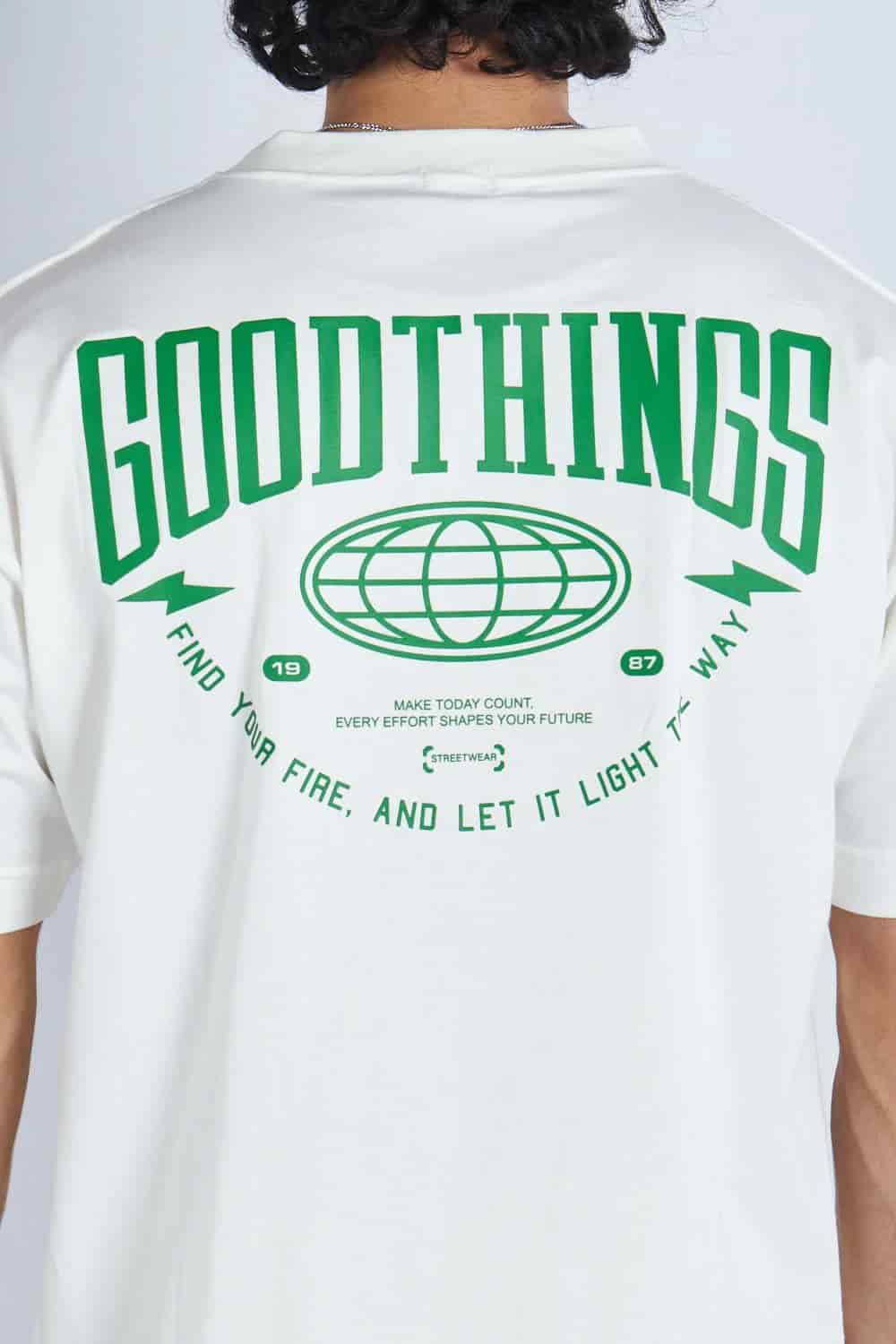 Camiseta oversize estampada Good Things Marfil| DROP 03 | - miniatura 4