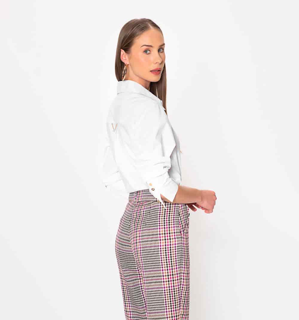 Blusa camisera manga larga con puño anch - miniatura 8