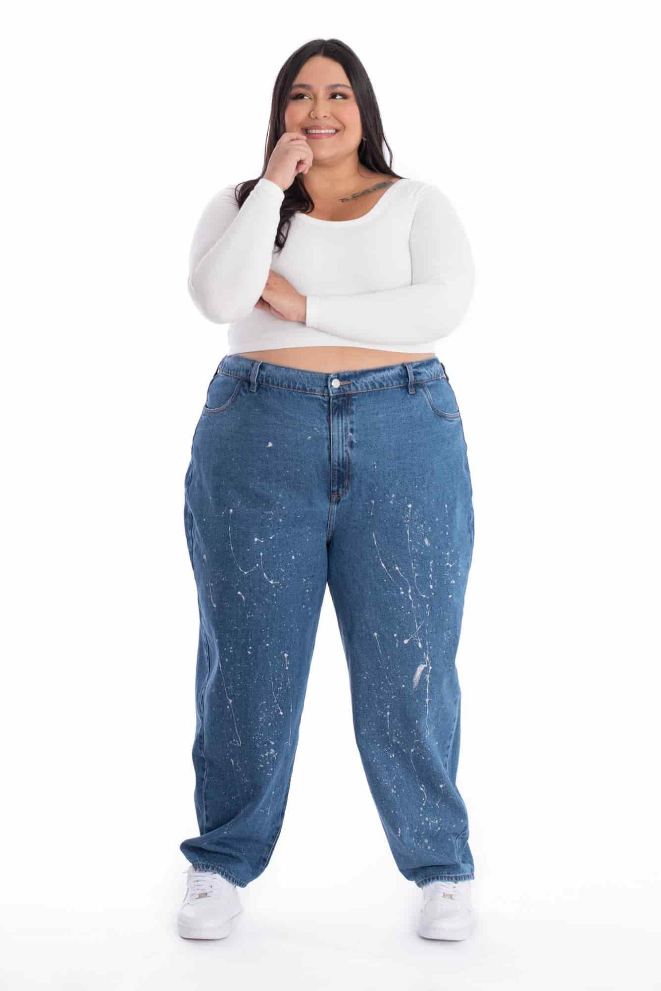 Jean Boyfriend Azul Medio Plata 377 - miniatura 1