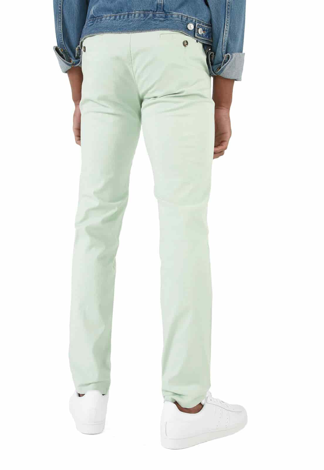 Pantalòn dril verde menta spandex - miniatura 2