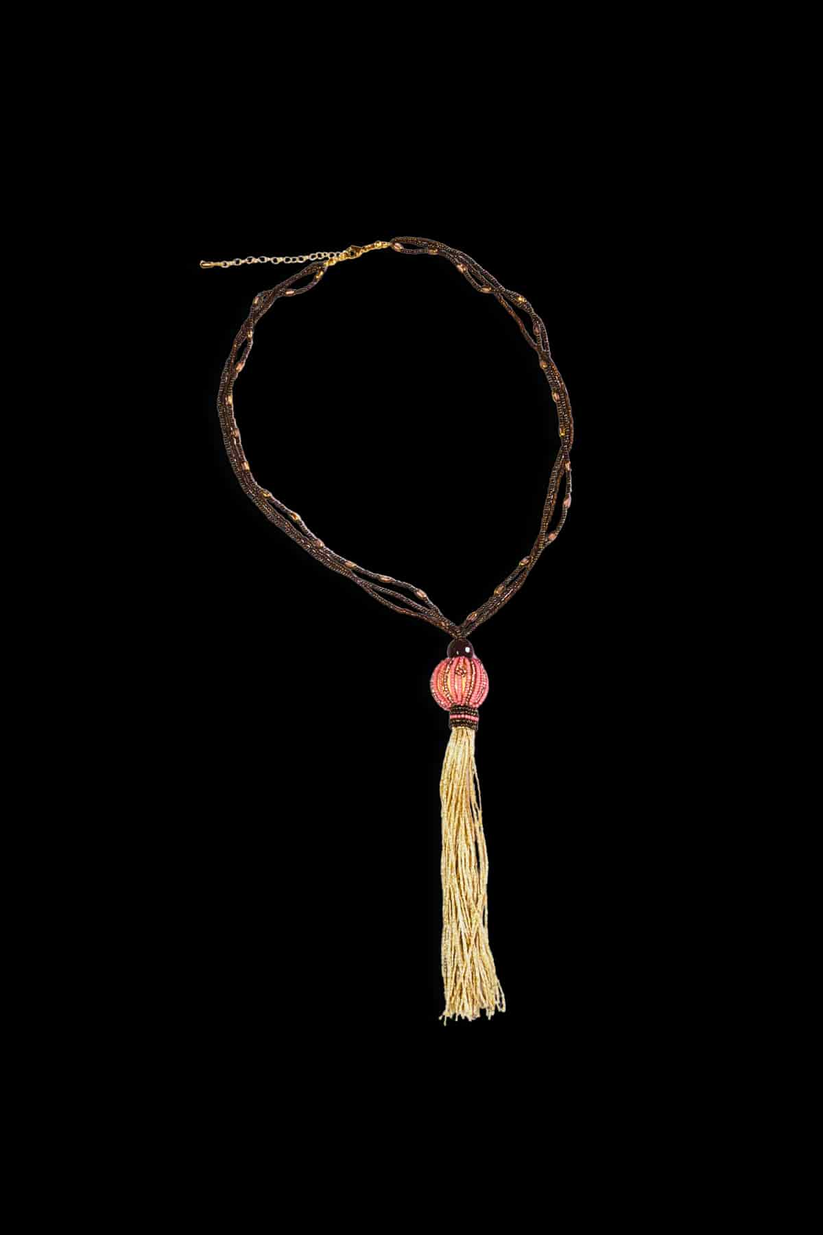 Collar rosa largo - miniatura 2