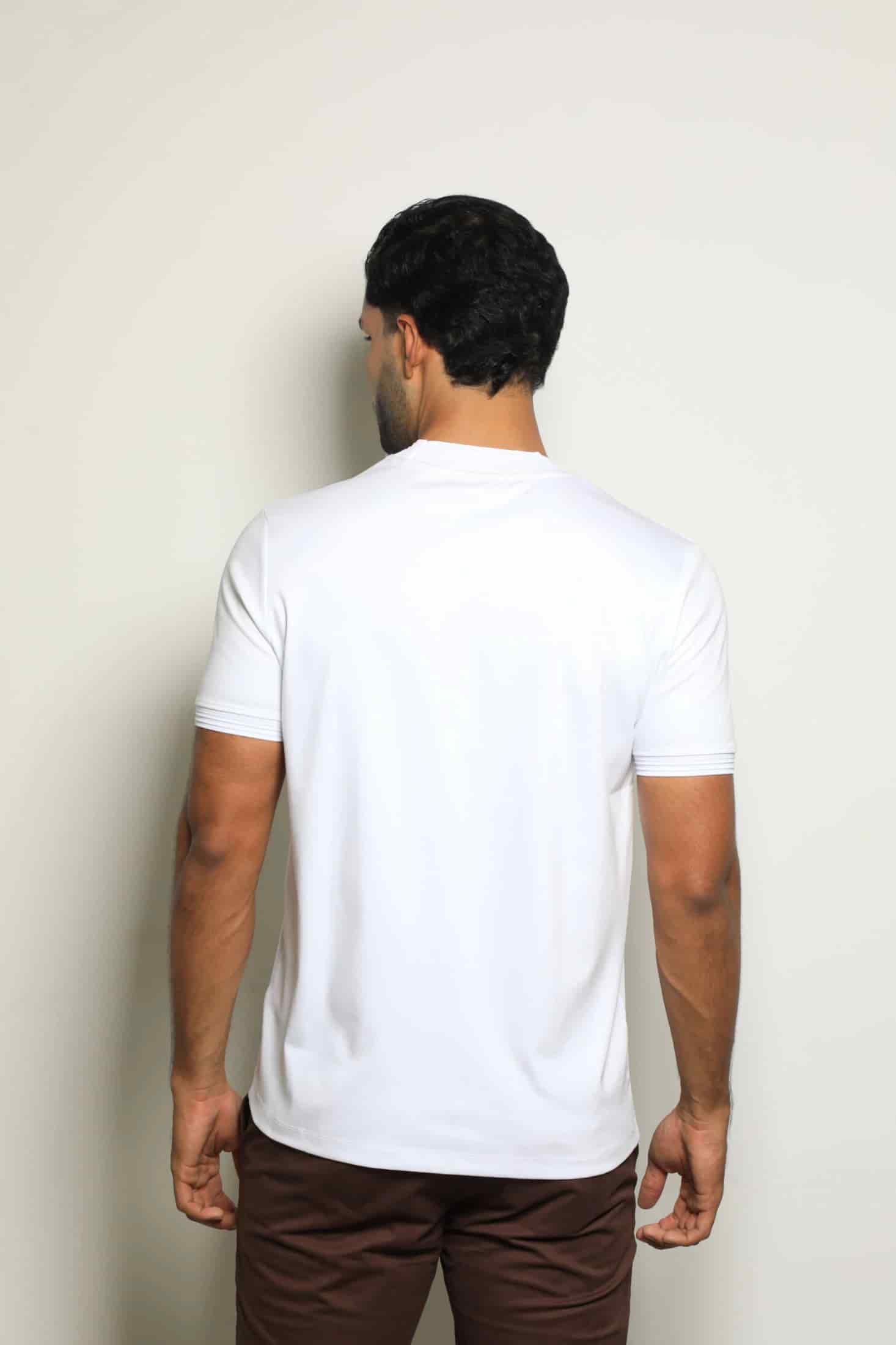 Camiseta Mercerizada Blanco/Detalle Cuello-Puños - miniatura 5