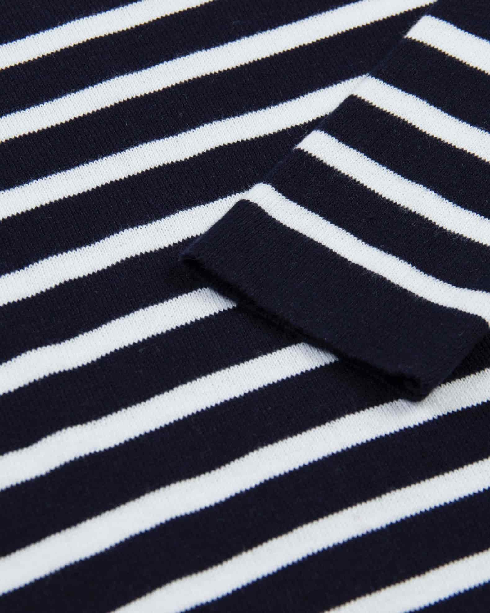 Saco Cuello Redondo Algodón Raya Blanca - miniatura 3