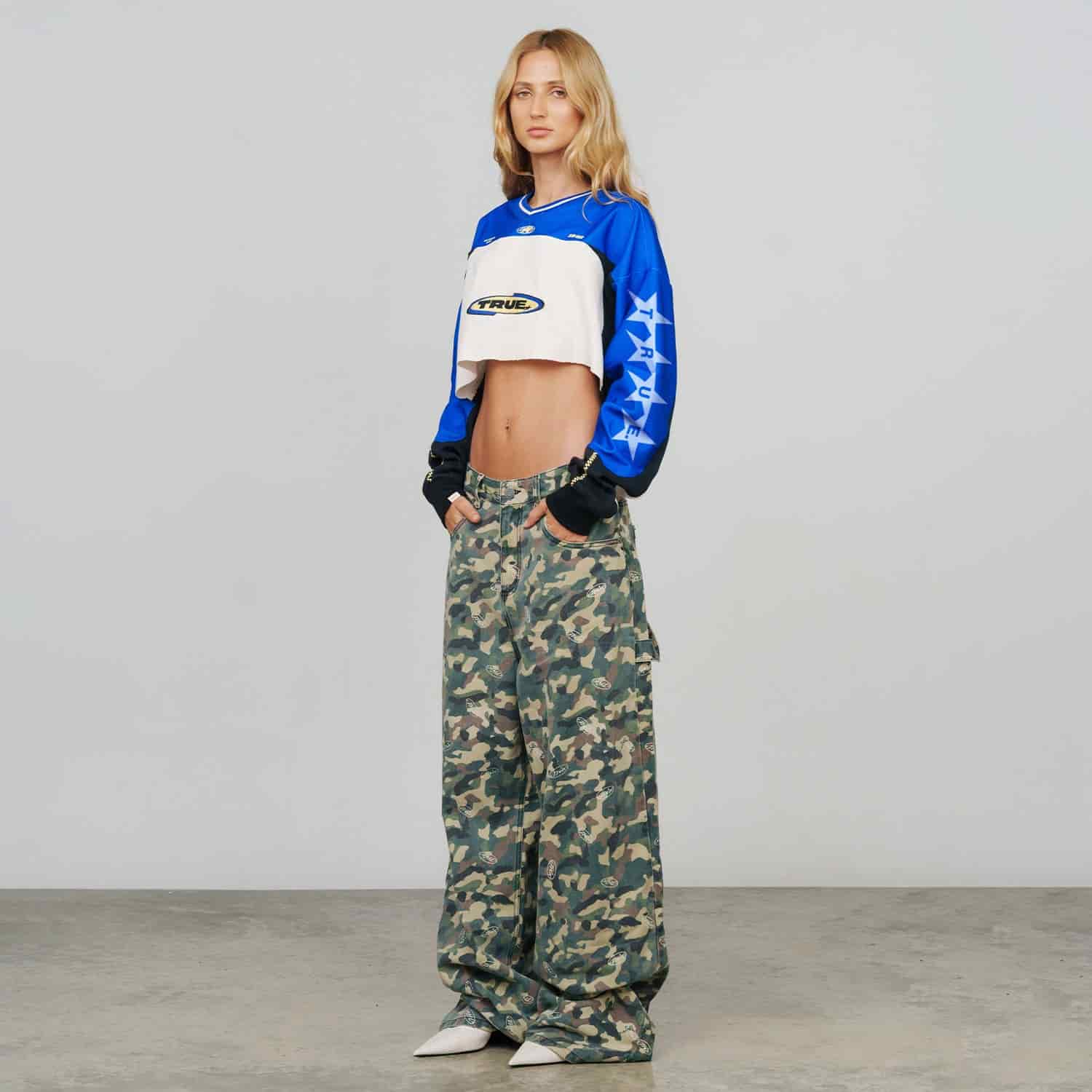 Racing Cropped LS Shirt - Blue - miniatura 5