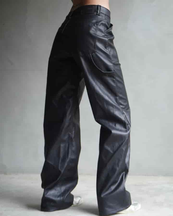 PANTALÓN DE CUERINA NEGRO MIAMI VICE - miniatura 3