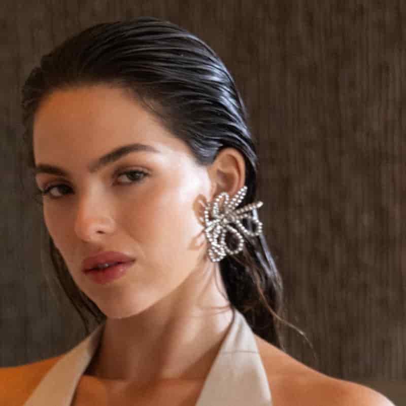 Artisanal Beaded Statement Earrings for  Black-Tie Galas - miniatura 1