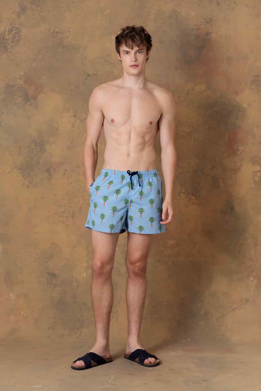 Men's swim trunk orfeo light blue - miniatura 1