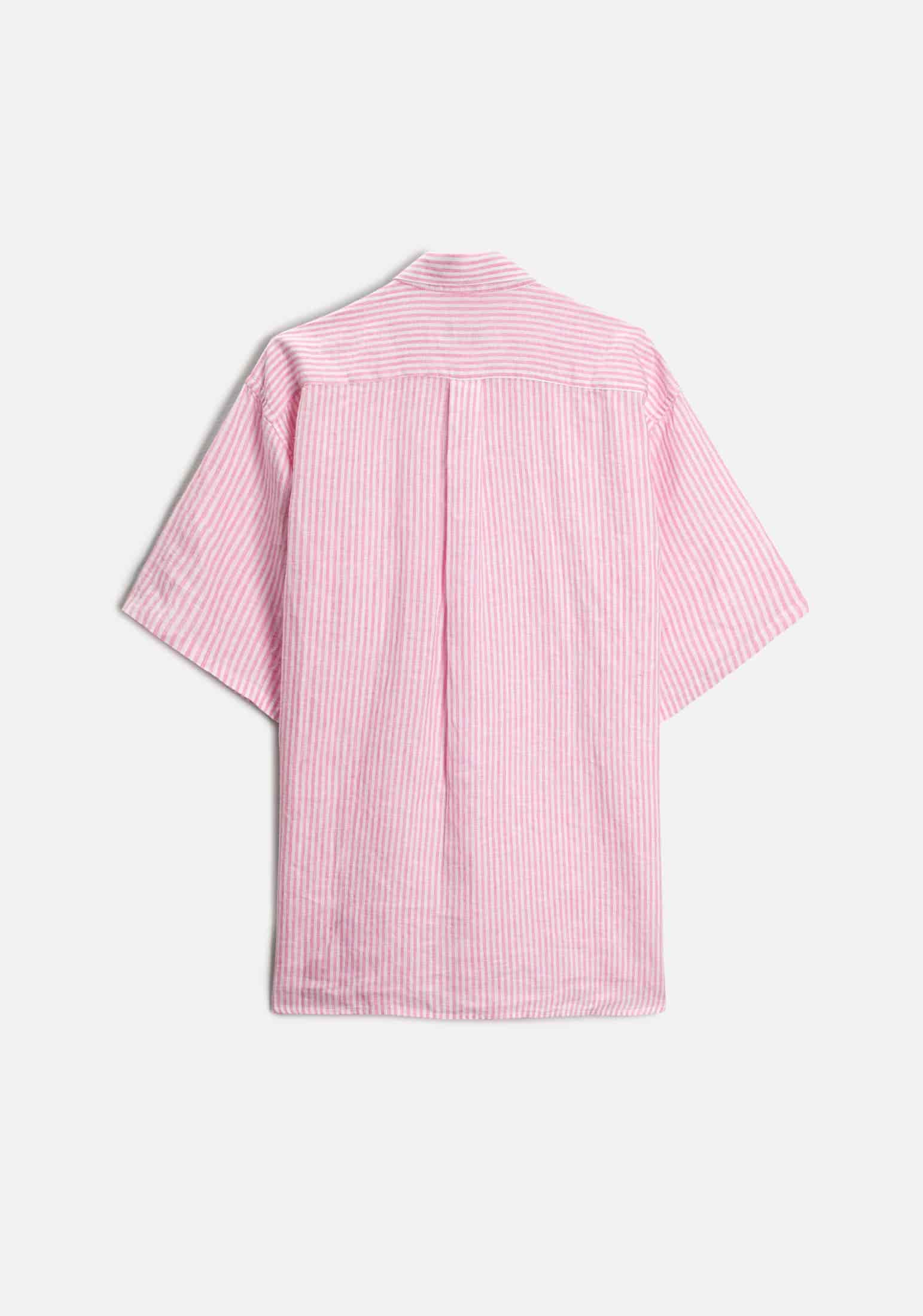Camisa Lino Harlem Rayas Rosadas - miniatura 4