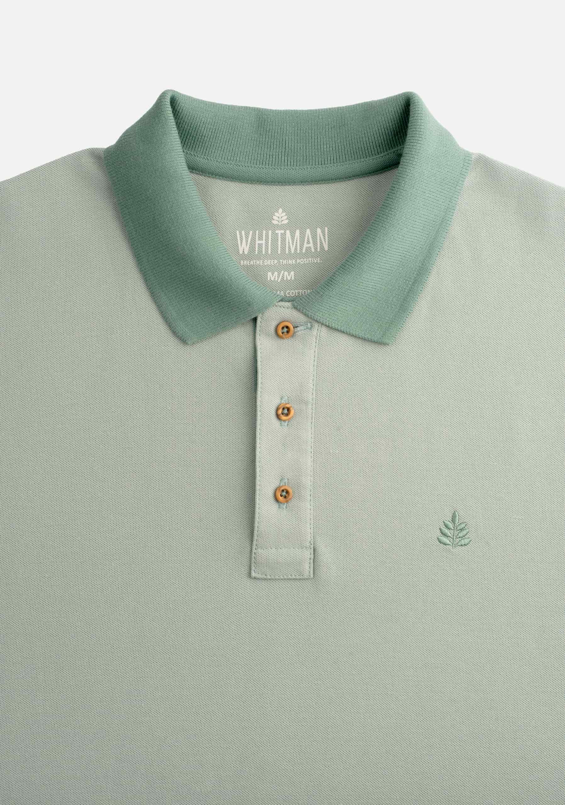 Camiseta Polo H Unicolor Mzc. Verde L-Atn - miniatura 2