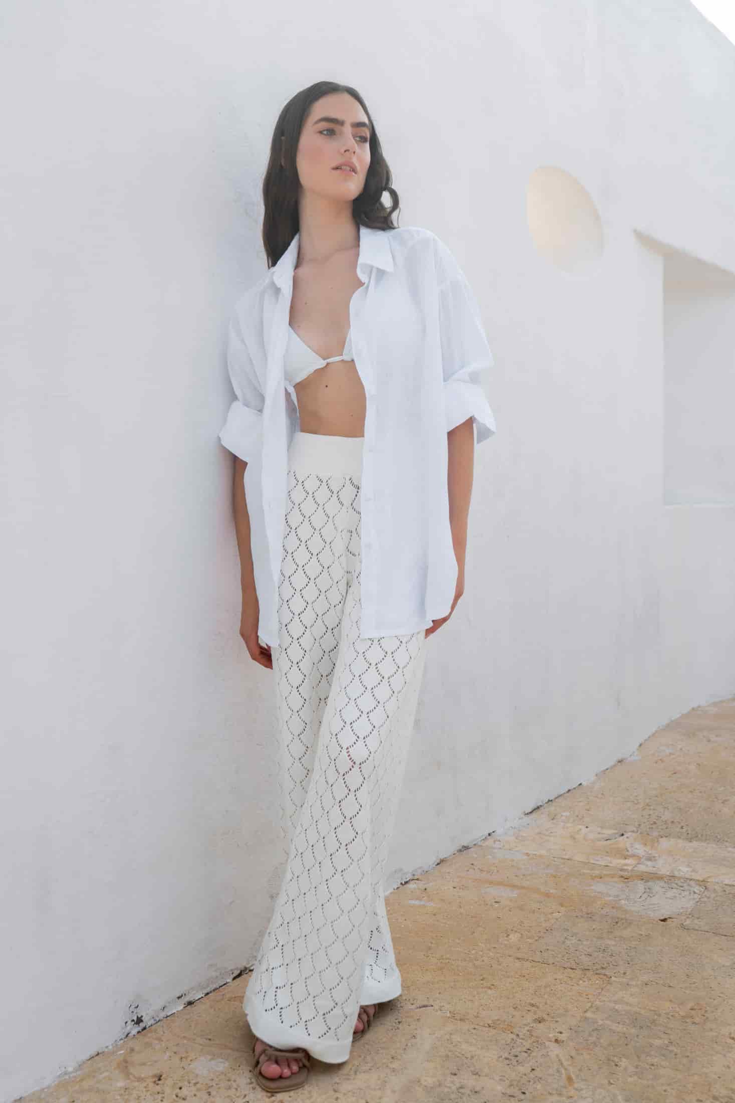 Pantalón Summer Set Blanco Mujer - miniatura 2