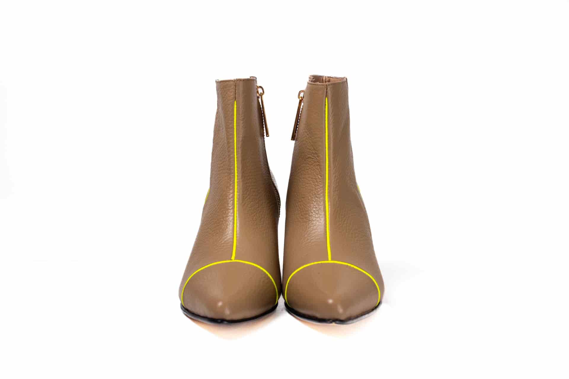 ANKLE boots - Cocoa x Neon Lemon - miniatura 4