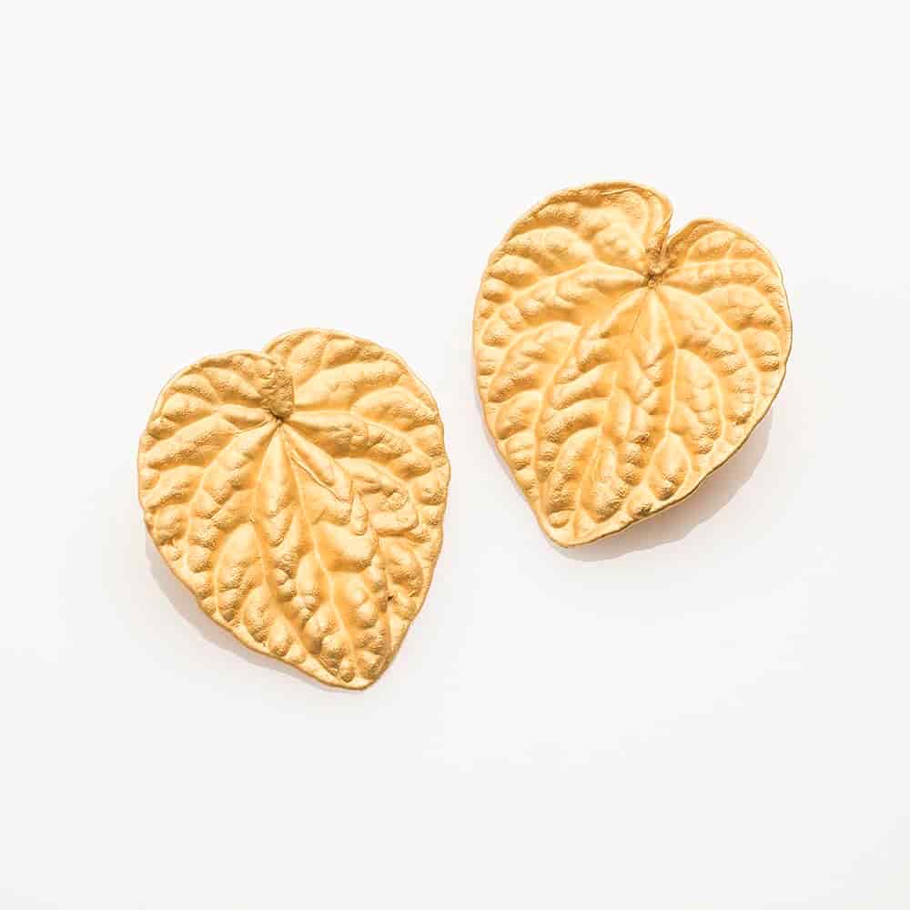 Peperomia Leaf Earrings - miniatura 1