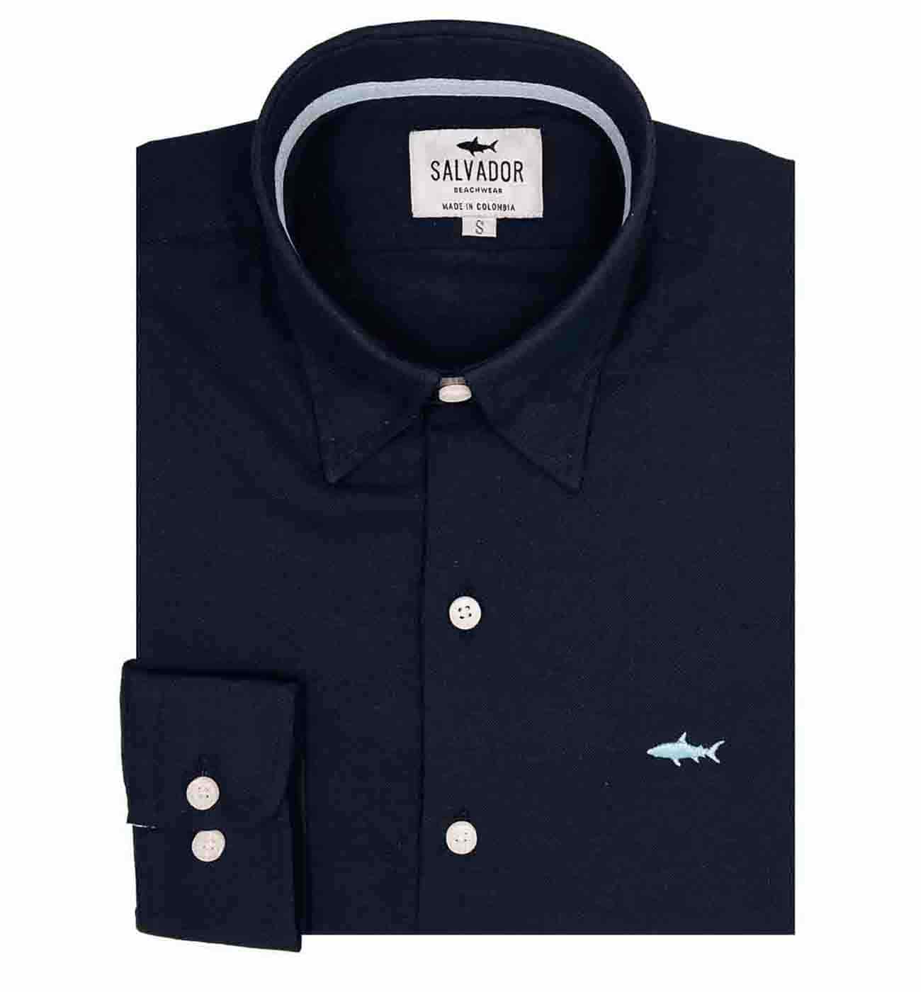 CAMISA AZUL OSCURA - miniatura 1