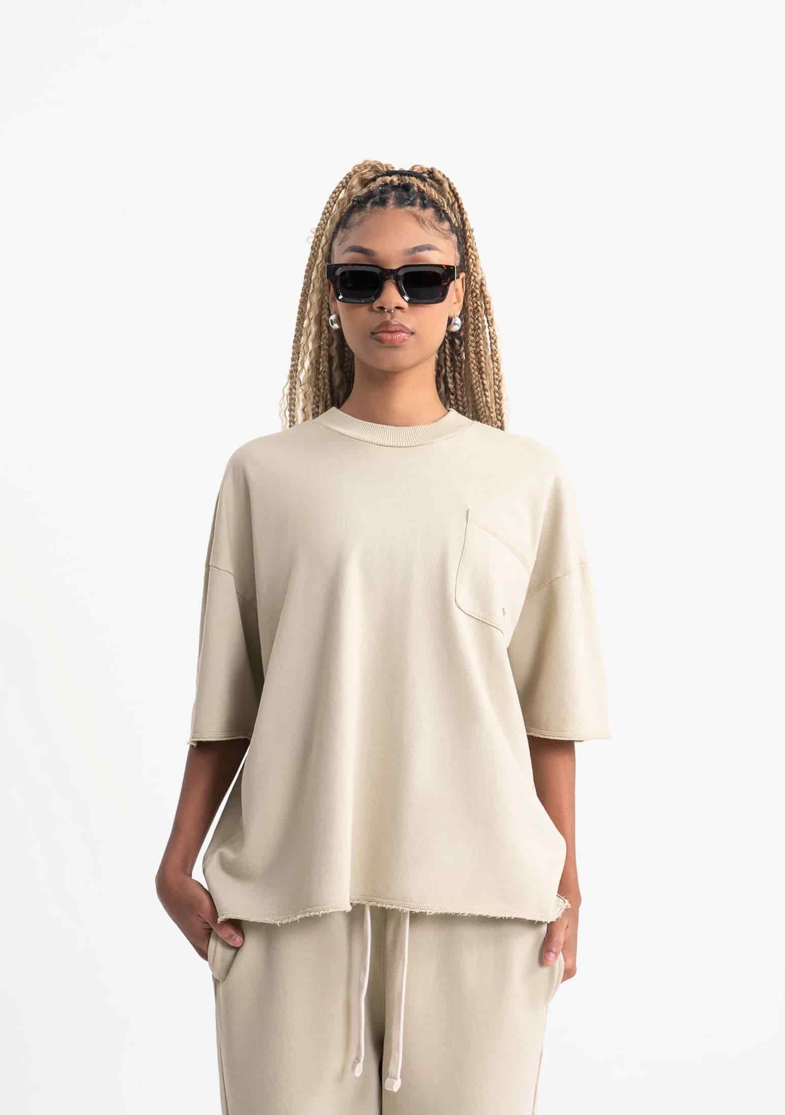 Rustic taupe pocket t-shirt - miniatura 7