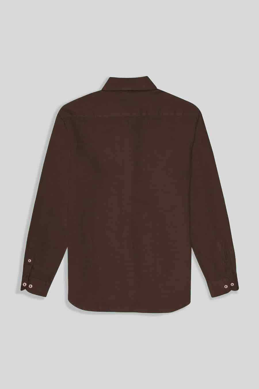 Men's linen shirt deeptaupe - miniatura 3