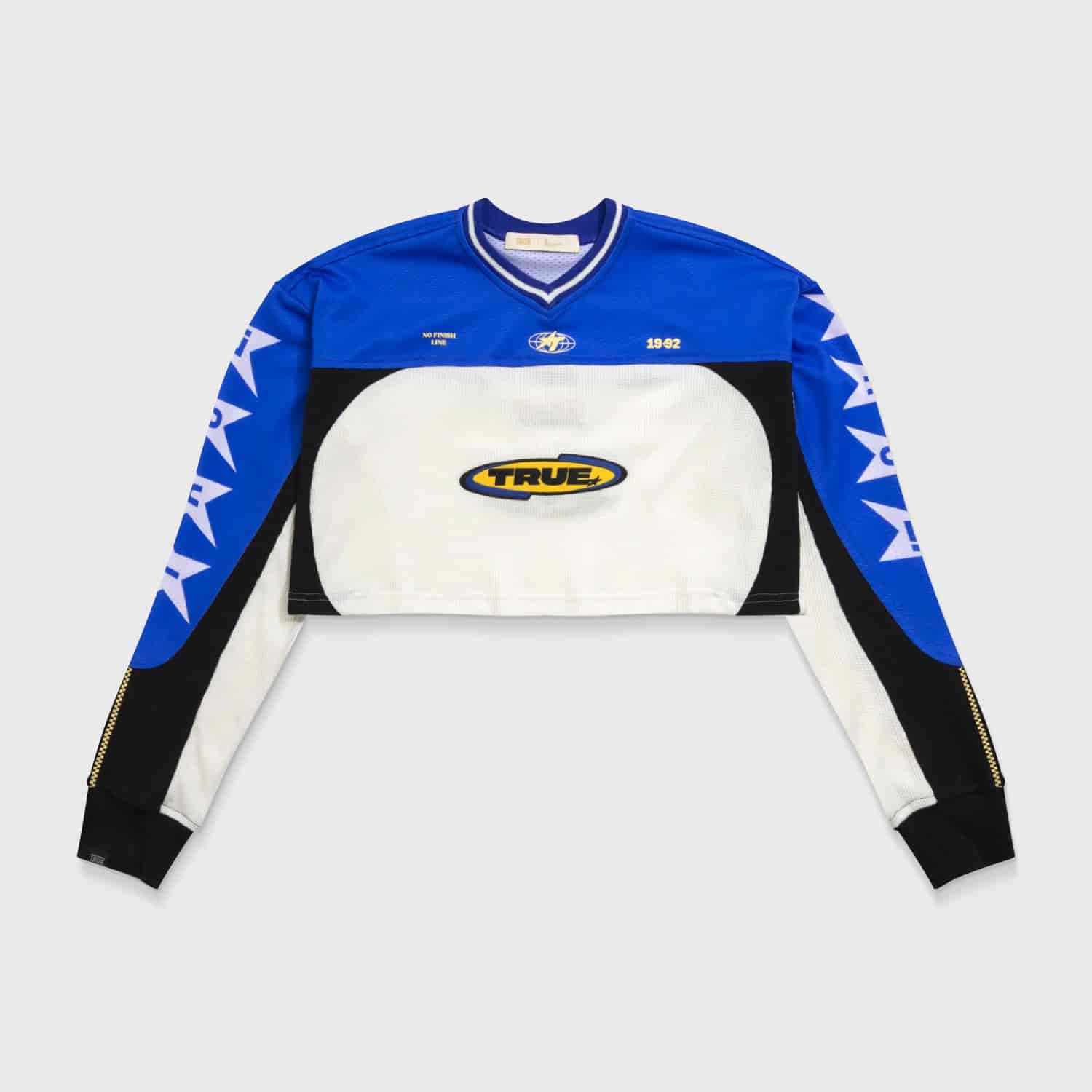 Racing Cropped LS Shirt - Blue - miniatura 1
