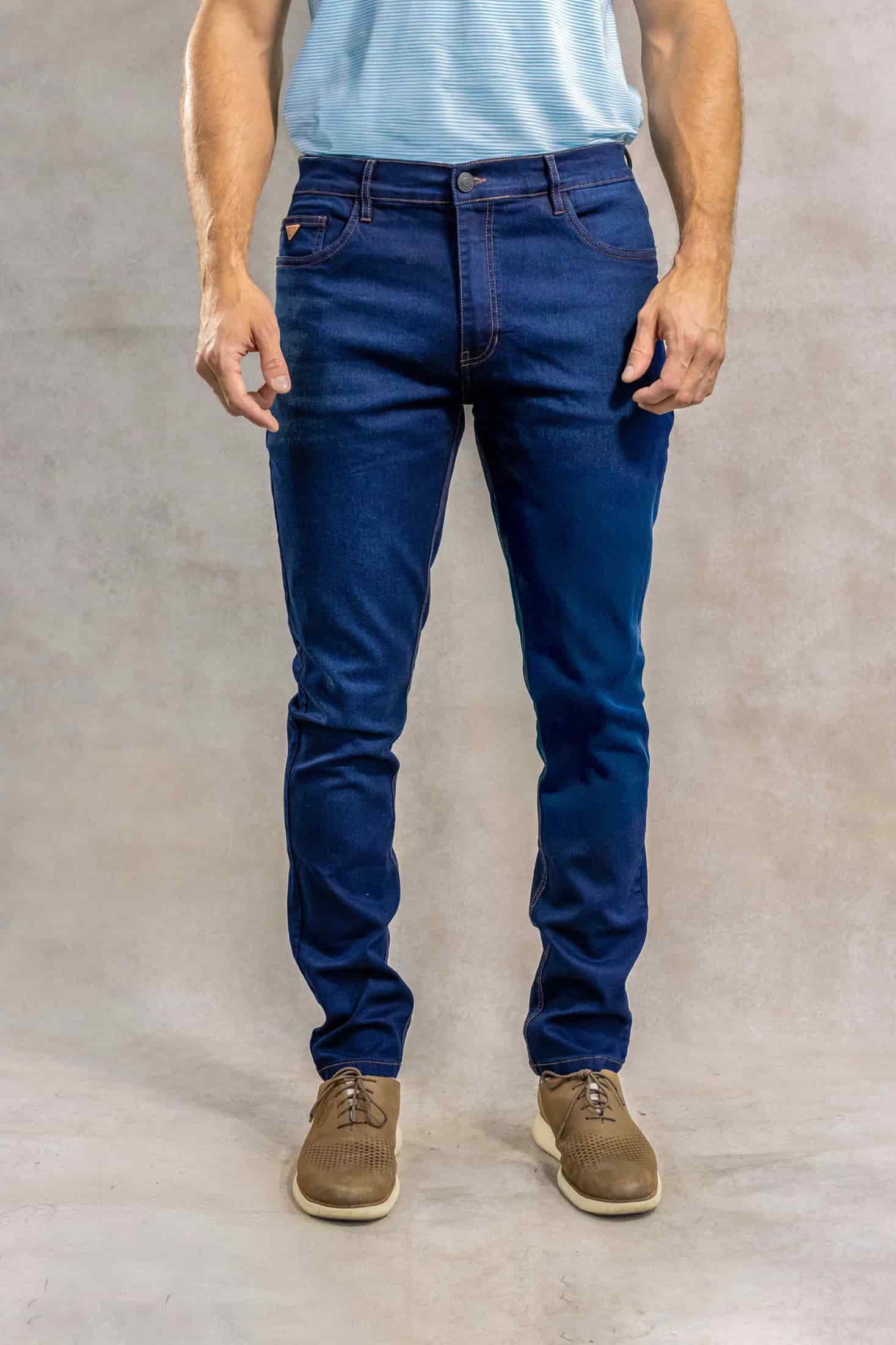 Jean Elastico Azul Oscuro Clasico Vintage - miniatura 1