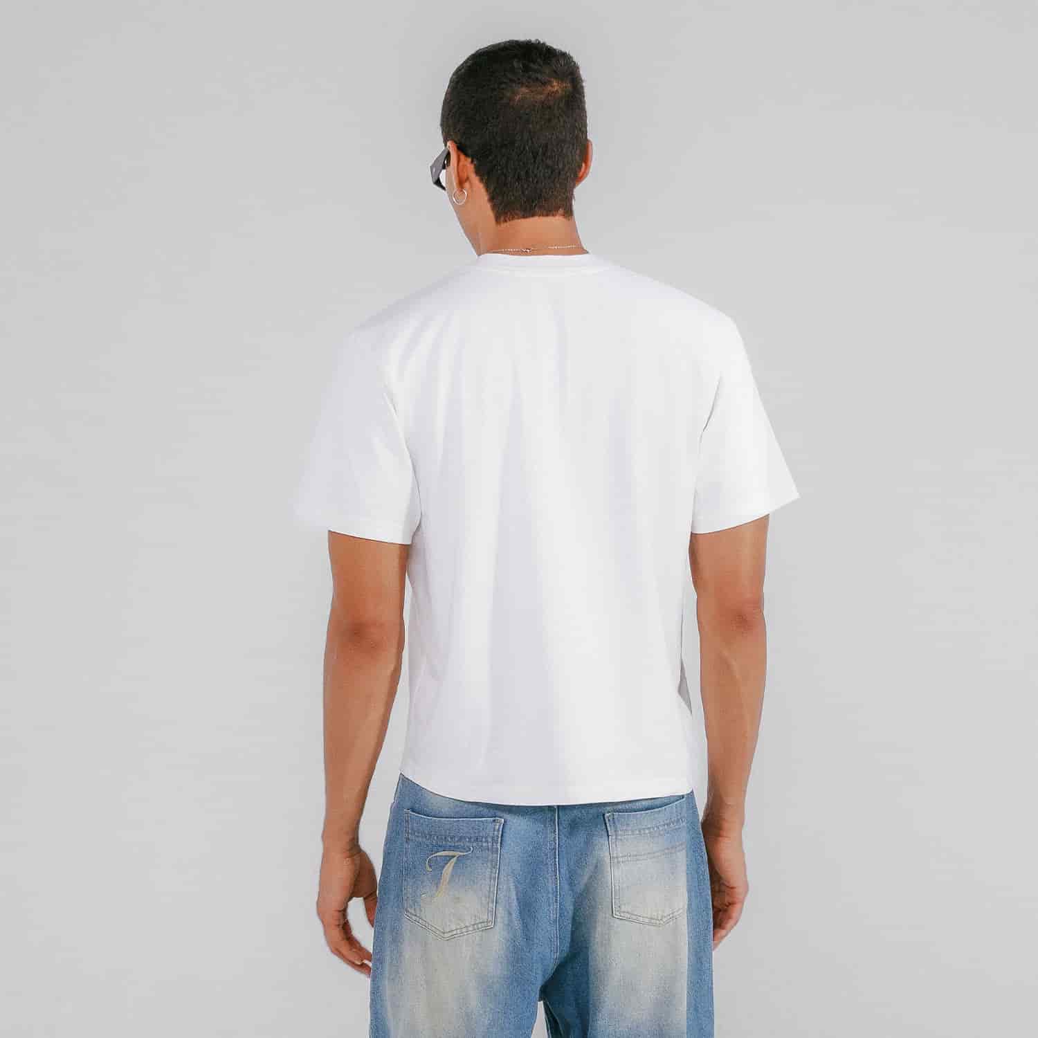 Scanning Cropped Tee - Cream - miniatura 3