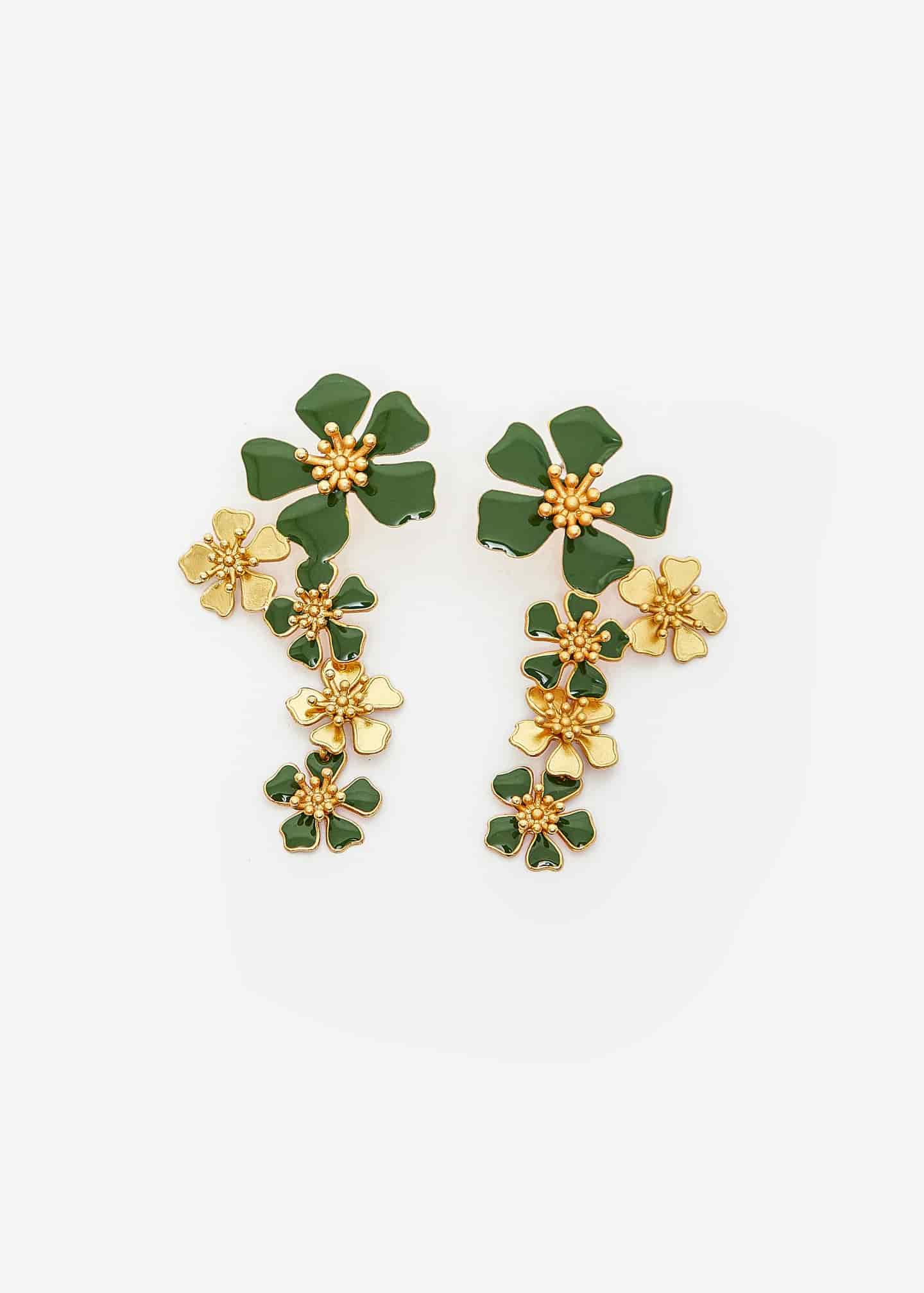 Aretes Falling Auroras Verde - miniatura 1