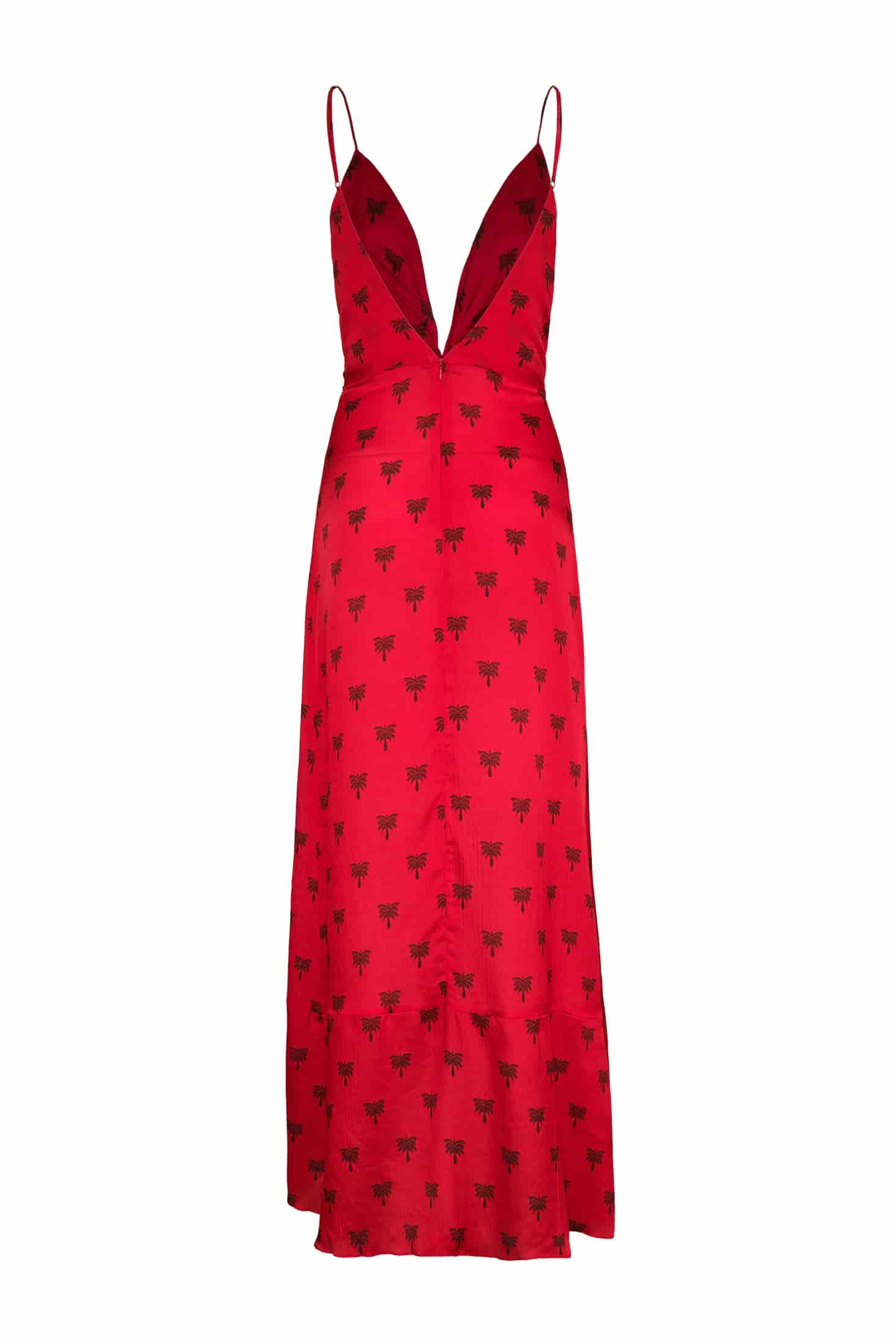 Sabina Martellato Silk Midi Dress / Red Polka Palms - miniatura 3