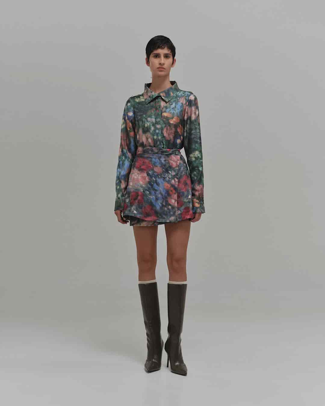 "PLIEGUE" MINI SKIRT - miniatura 2