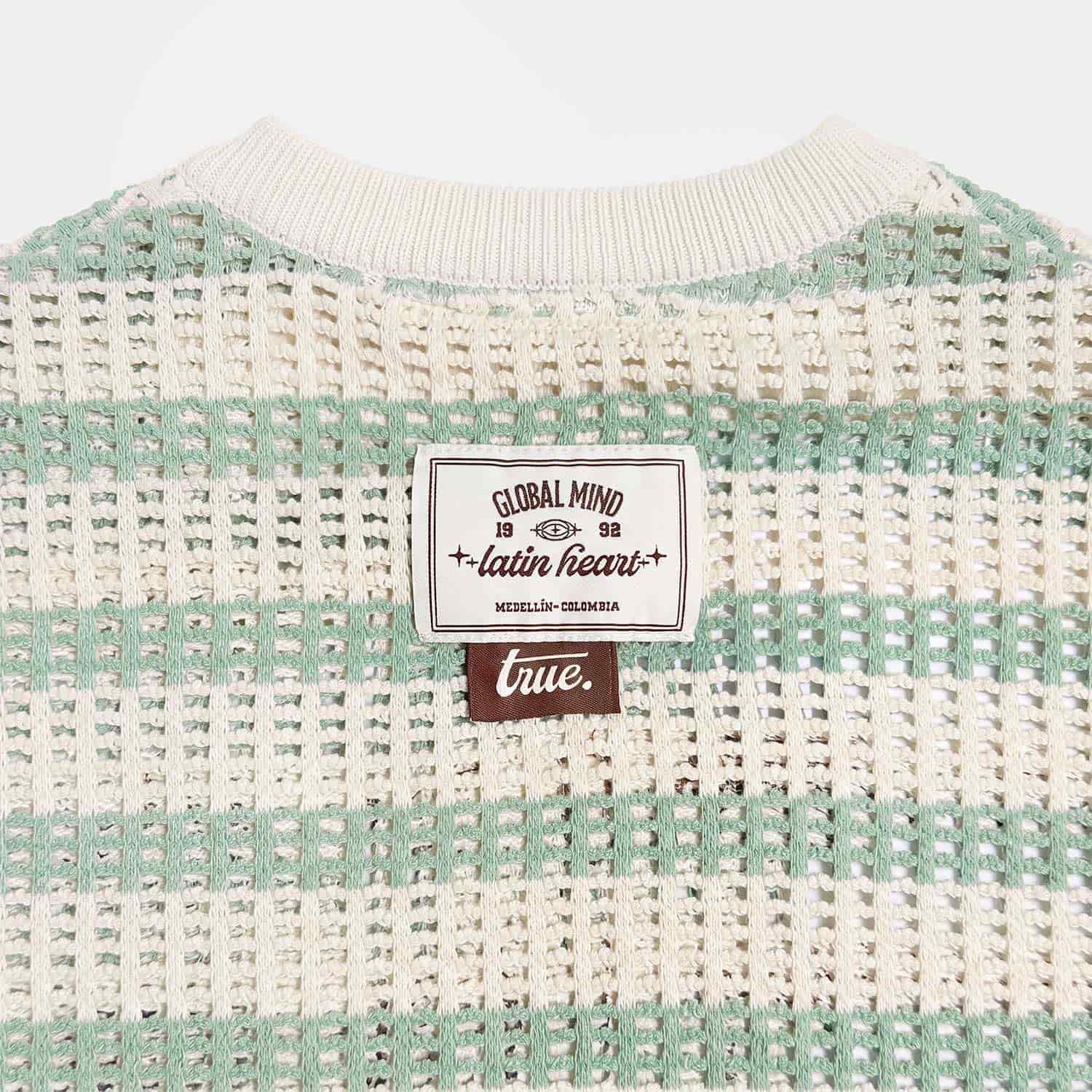Texture Wide Sleeve Crop Top - Cream - miniatura 7