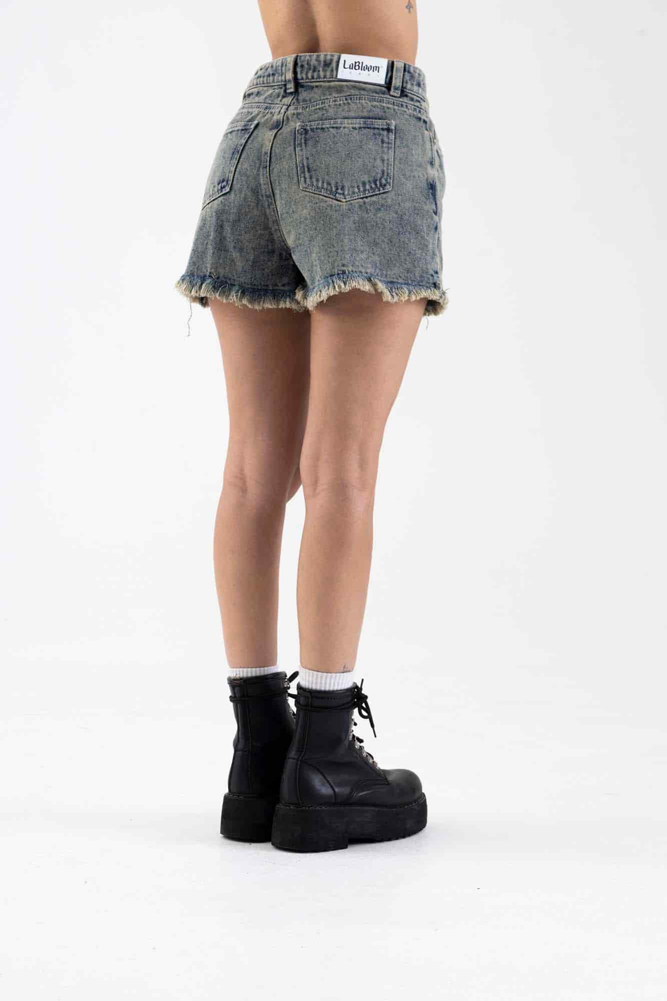 BLACK ACID DENIM SHORT - miniatura 33