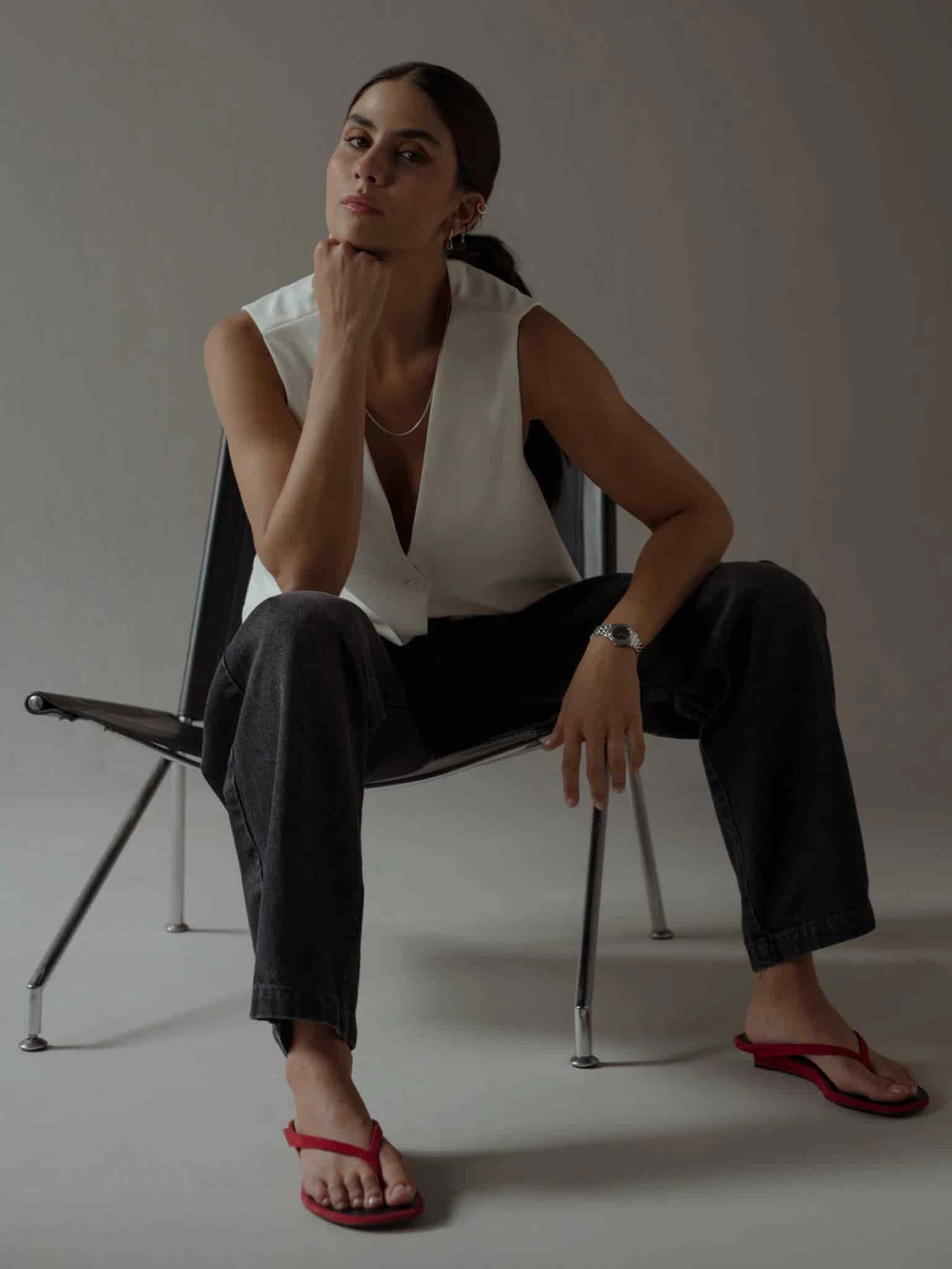 ONE BUTTON LONG VEST - SOFT WHITE - miniatura 10