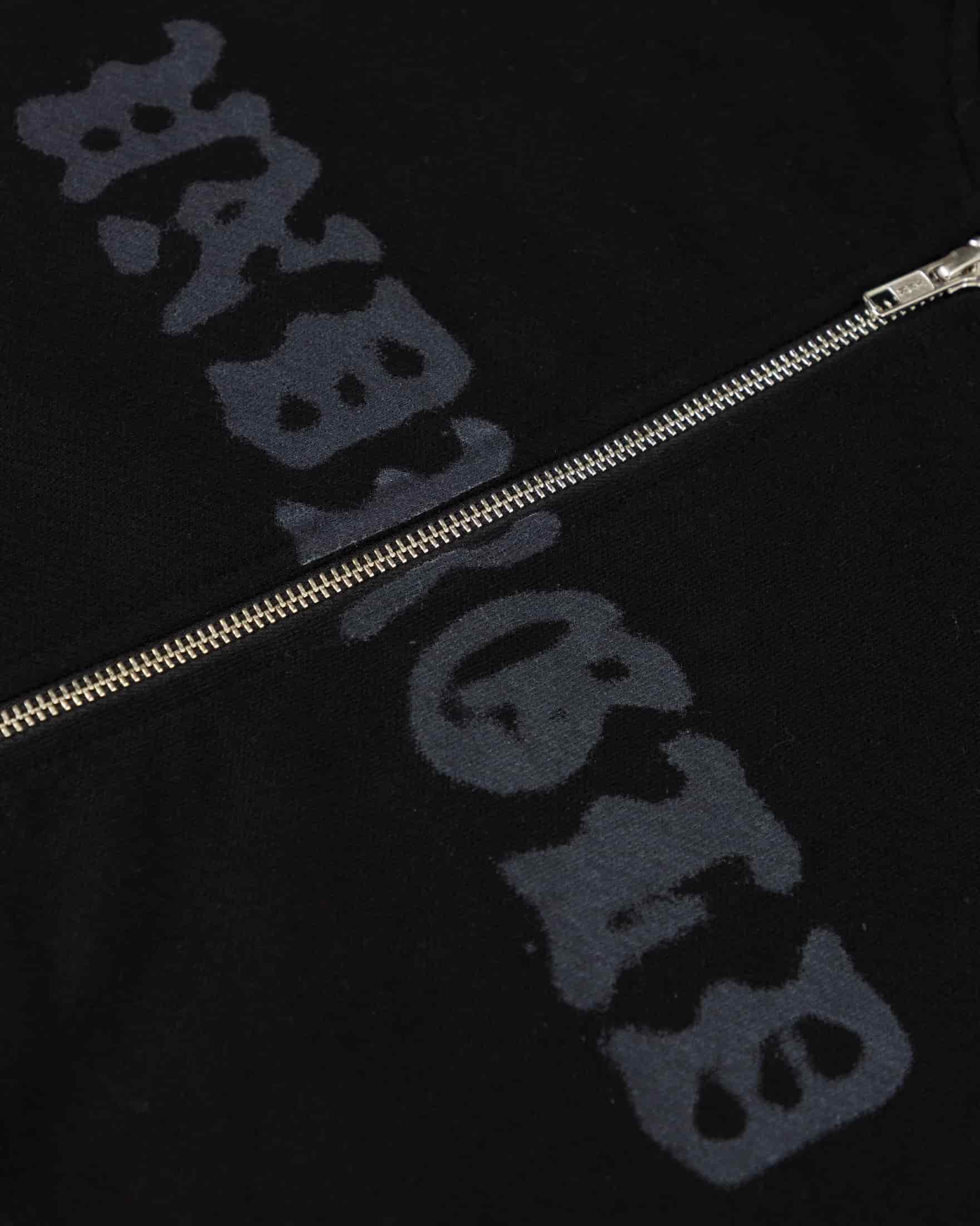 W 94' UNDRGLD Zip Up Slim Fit Hoodie Black - miniatura 4