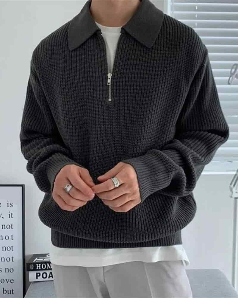 Cesare Half Zip Sweater - miniatura 1