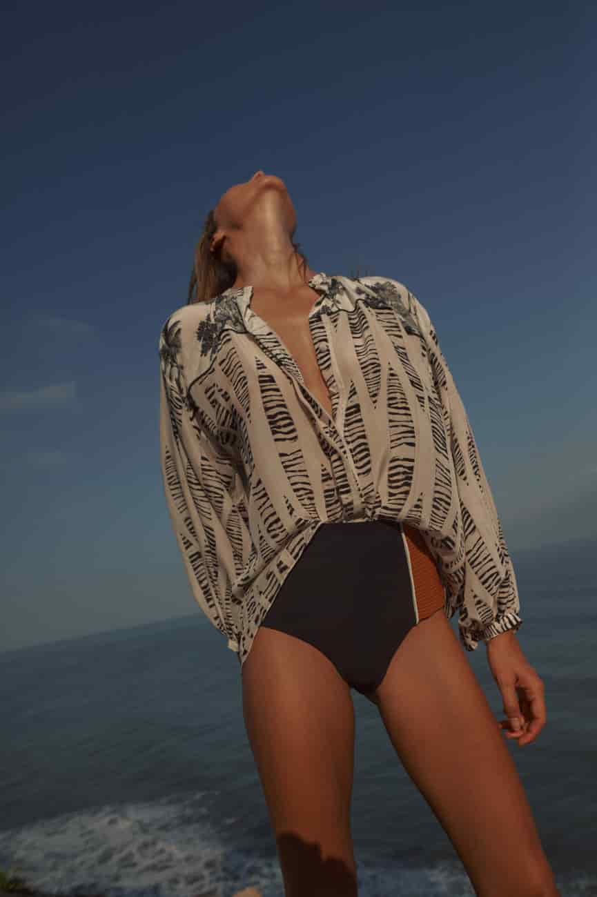 La Voragine Crepe Chine Shirt / Cream Canoe - miniatura 2