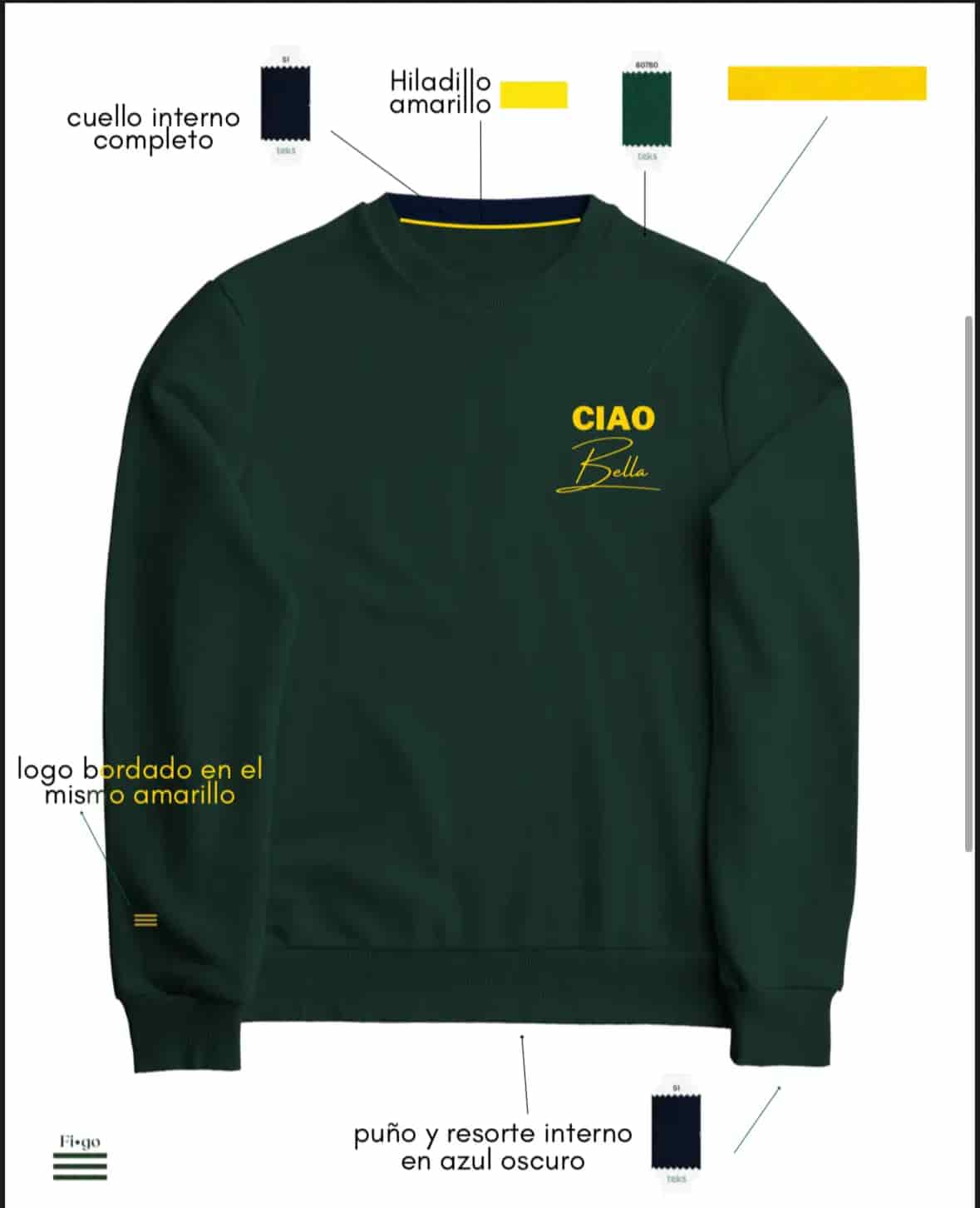 NUOVO Sweatshirt CIAO Bella - miniatura 6
