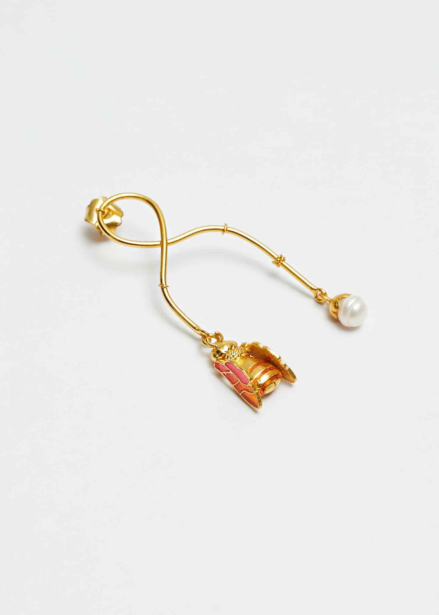 Aretes Bee Balance Midi Naranja - miniatura 4