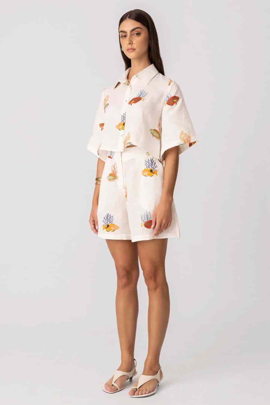 Women's linen short nemo - miniatura 1