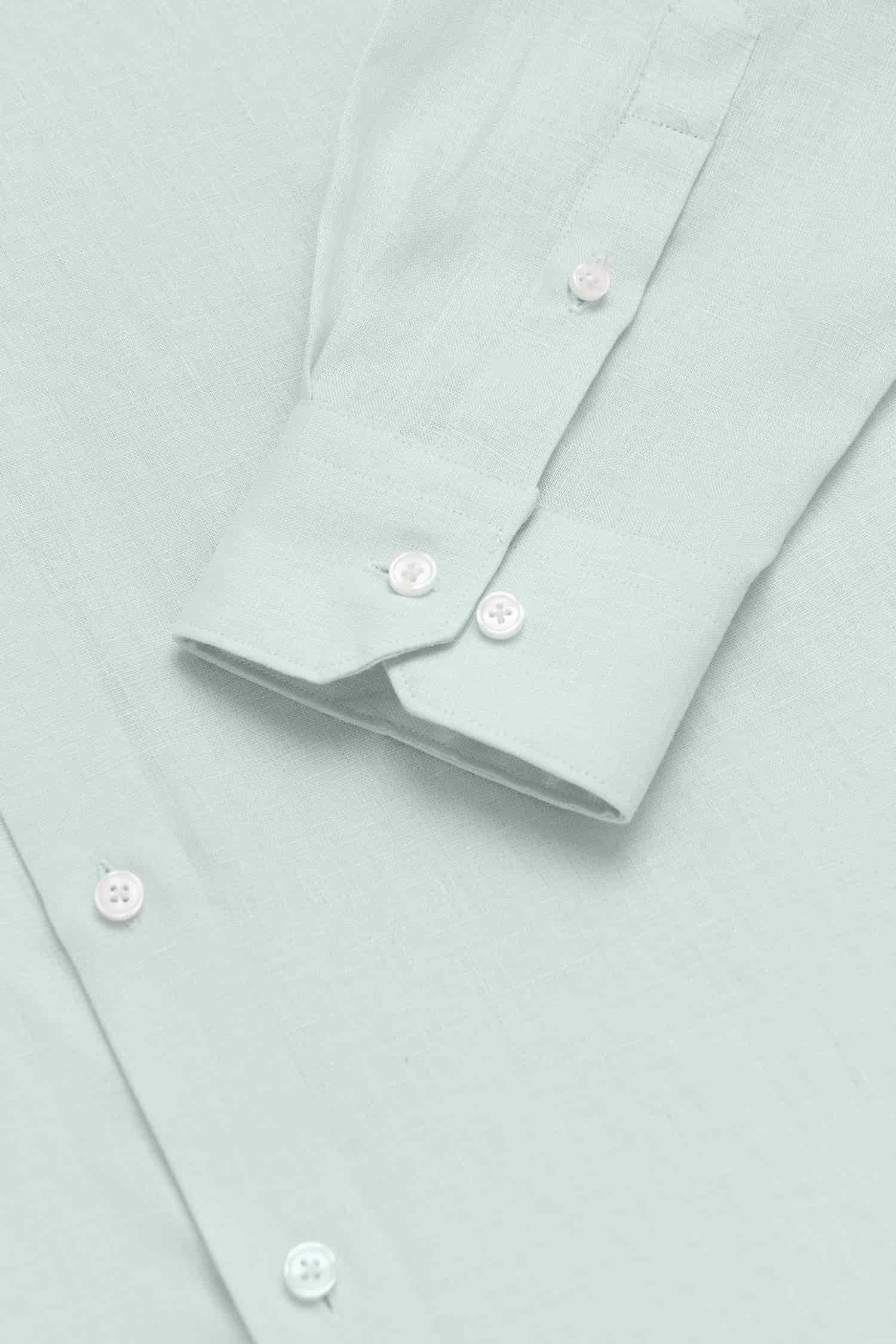 Camisa Button Under Lino Menta - miniatura 3