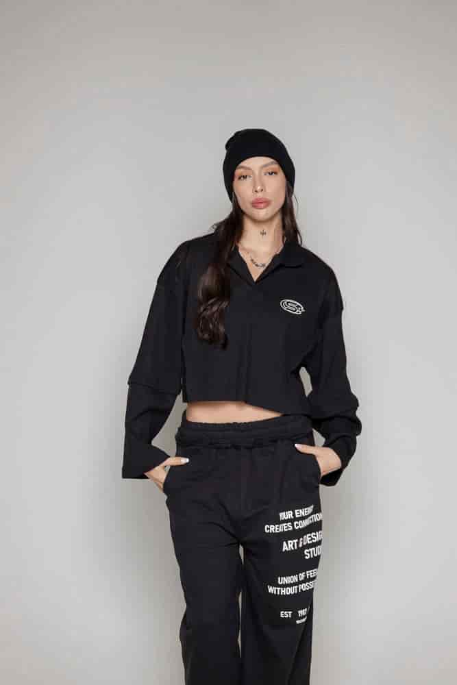 Buzo Dama Courage Tipo Polo-Negro - miniatura 3