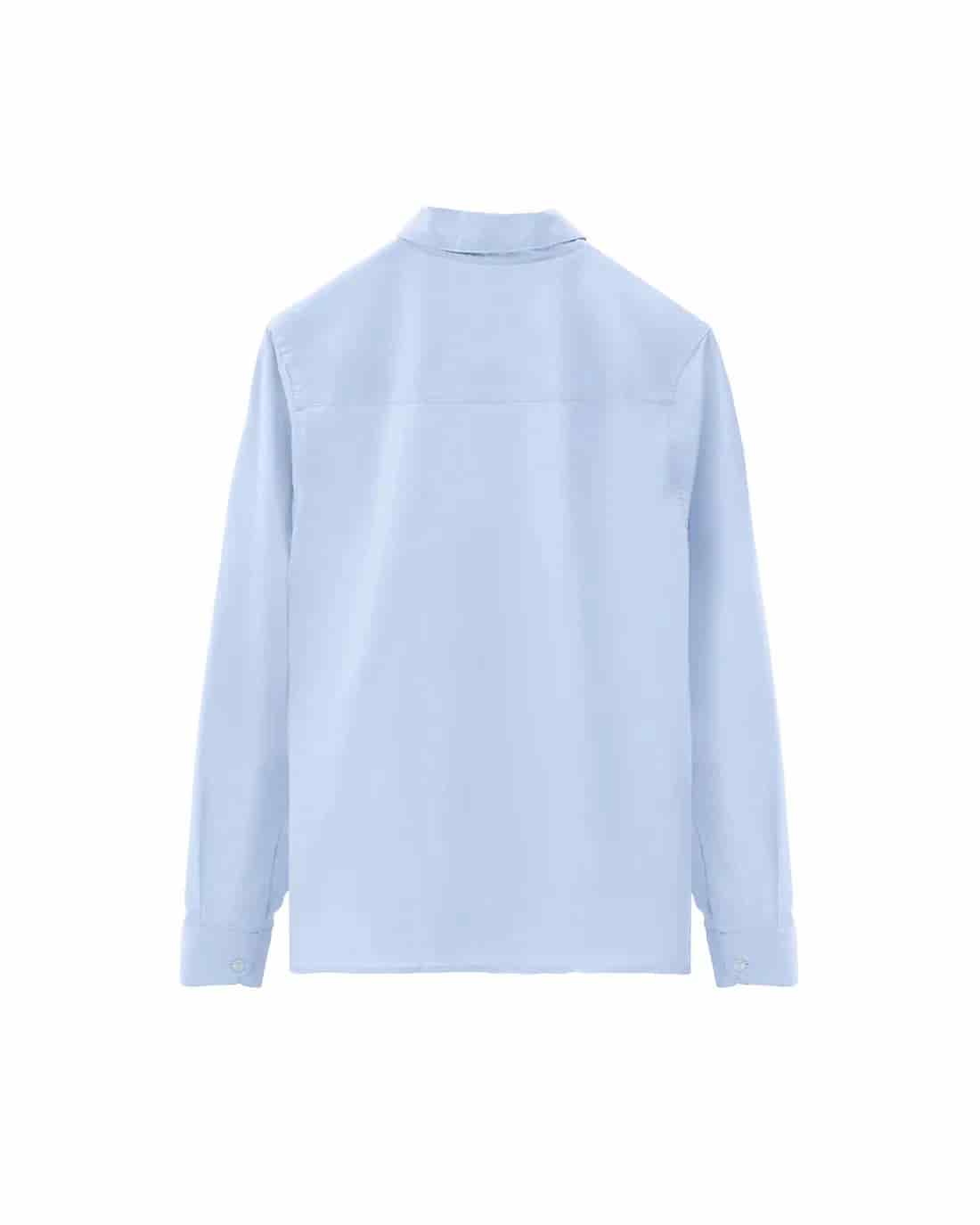 Camisa Clásica Celeste Eleganza - miniatura 5