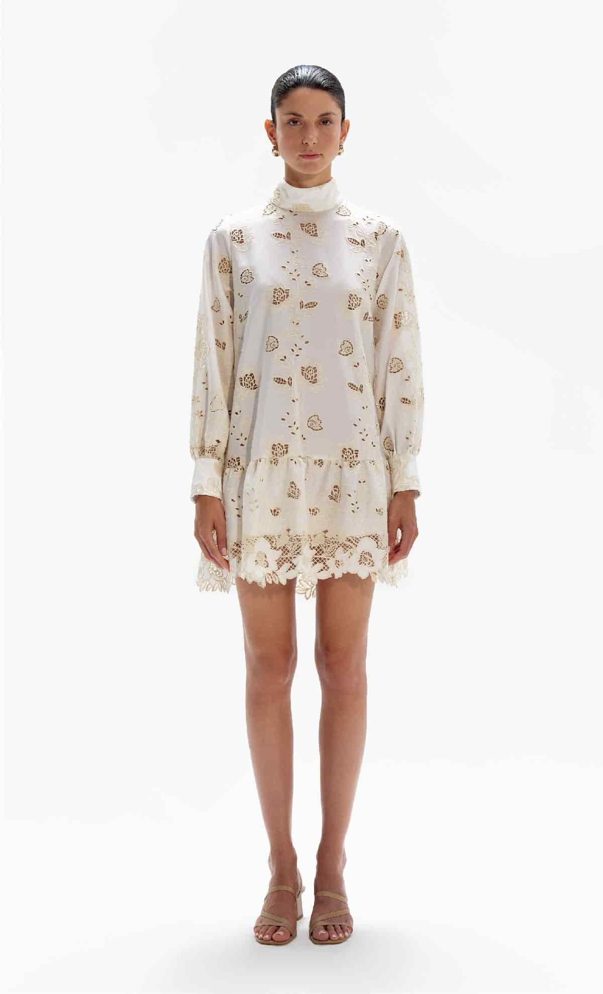 Vestido corto Bauer Créme - miniatura 1