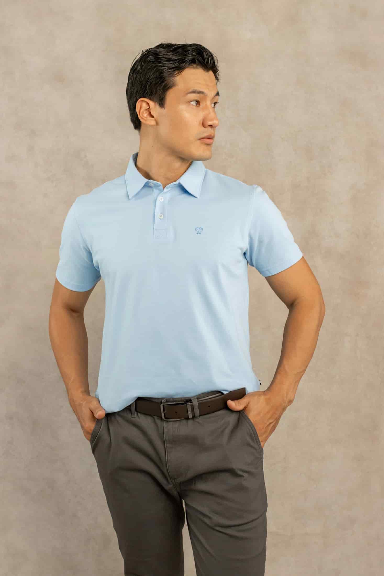 Polo Antimanchas Azul Celeste - miniatura 4