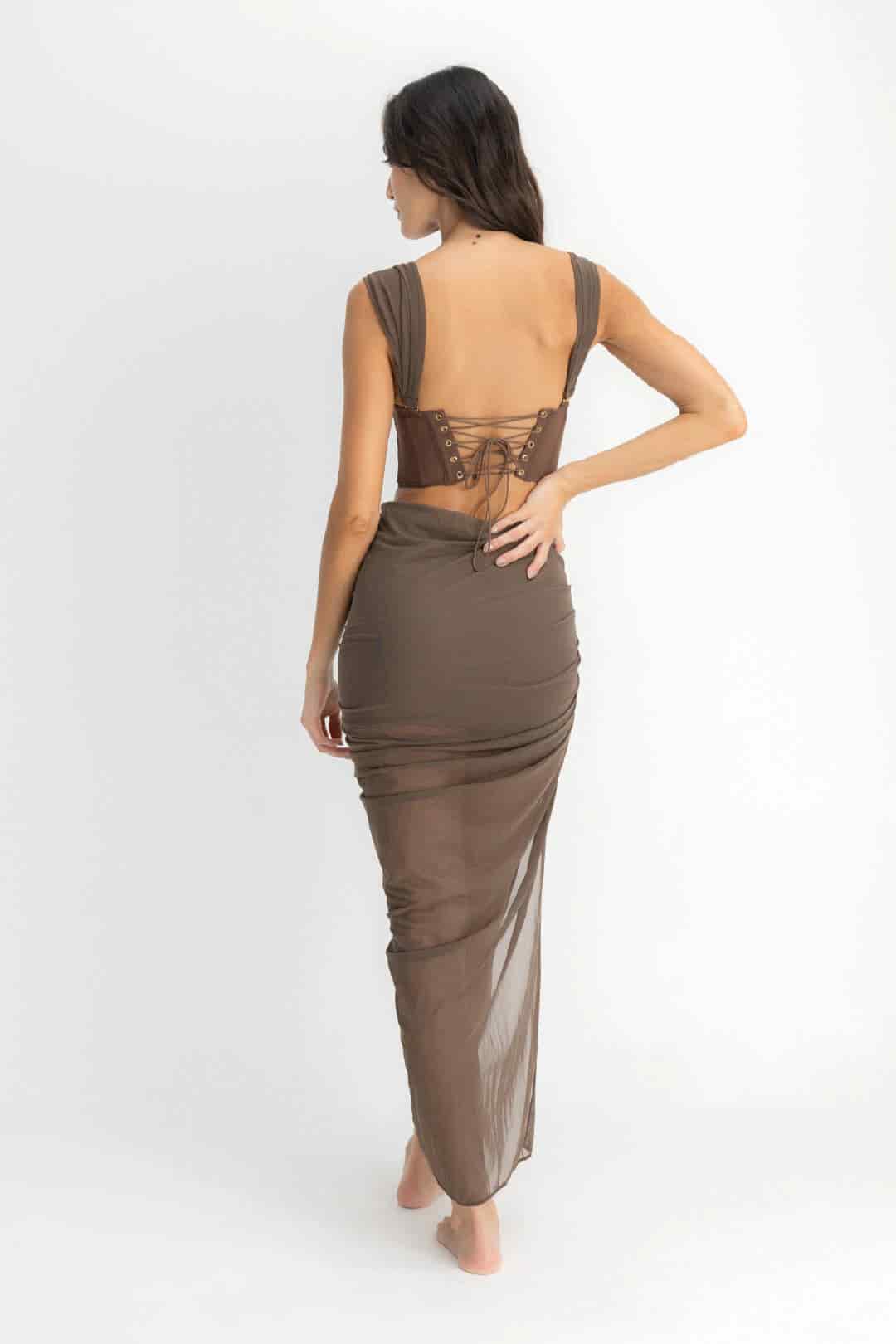 SET CORSE, FALDA & PANTY AISA ESPRESSO - miniatura 2