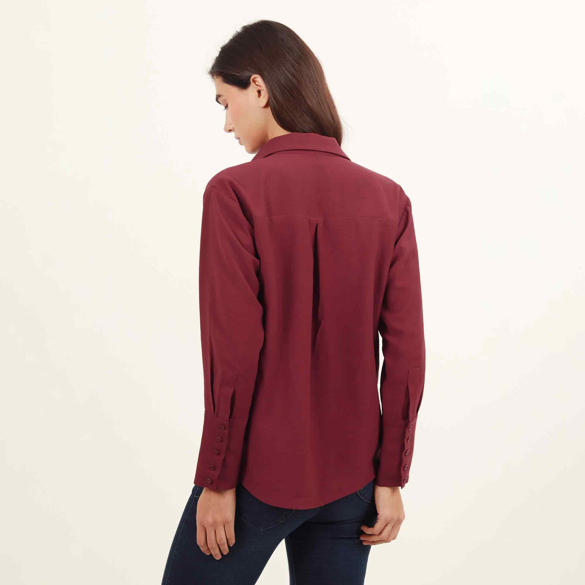 Camisa Cuello V Manga Larga - miniatura 2