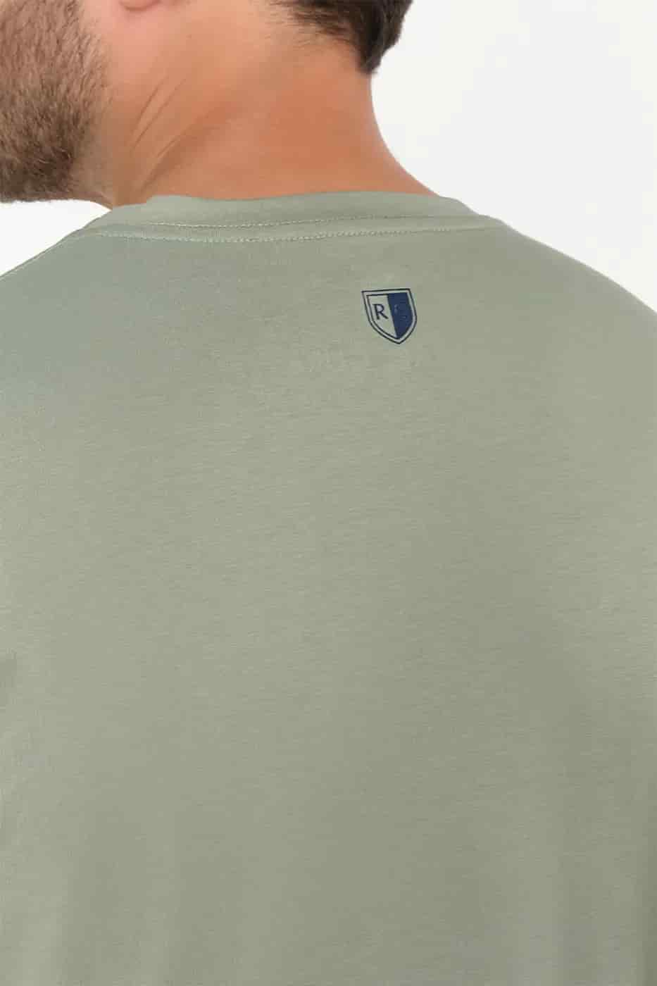 T-shirt Slim Fit 100% Algodón Verde Claro - miniatura 3