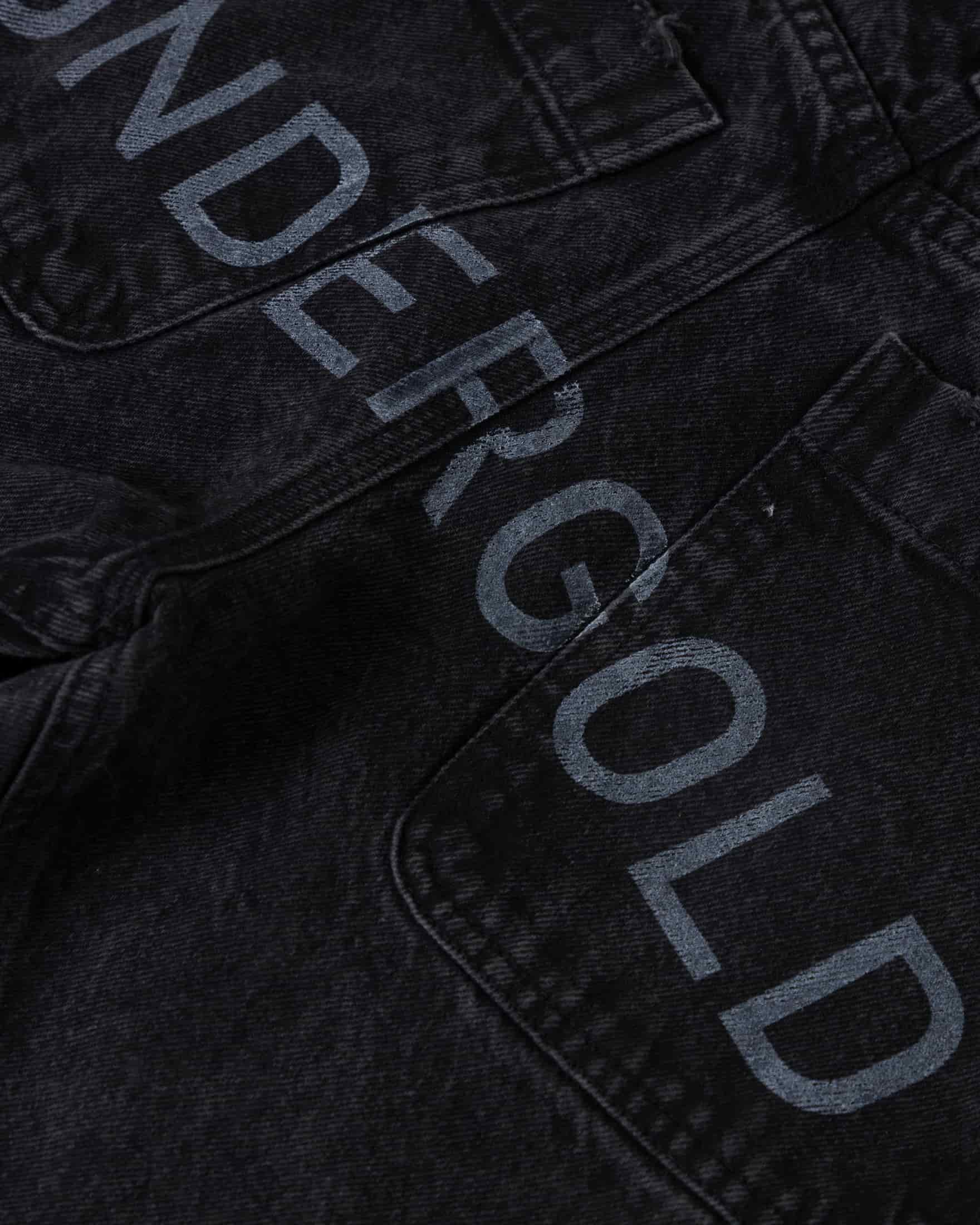 W Basics UNDERGOLD Panelled Wide Jeans Black - miniatura 4
