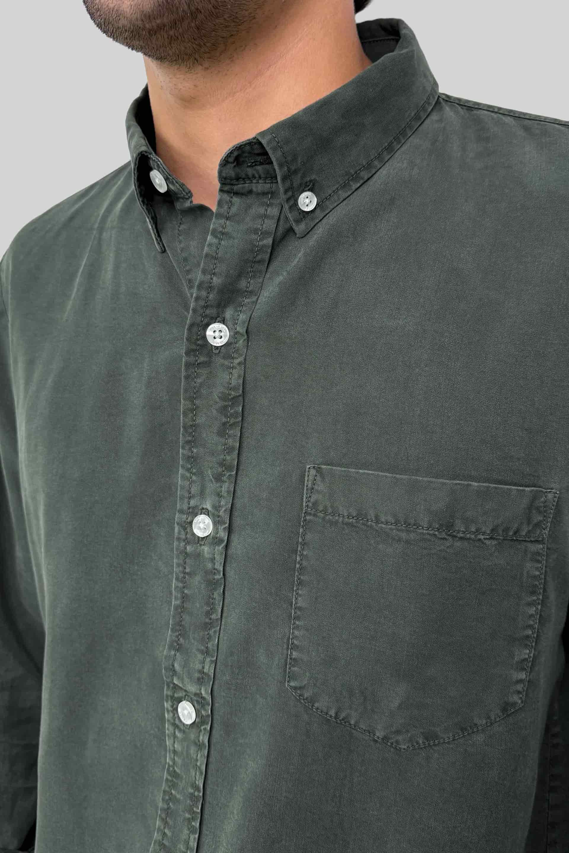 CAMISA LYOCELL OLIVE - miniatura 4
