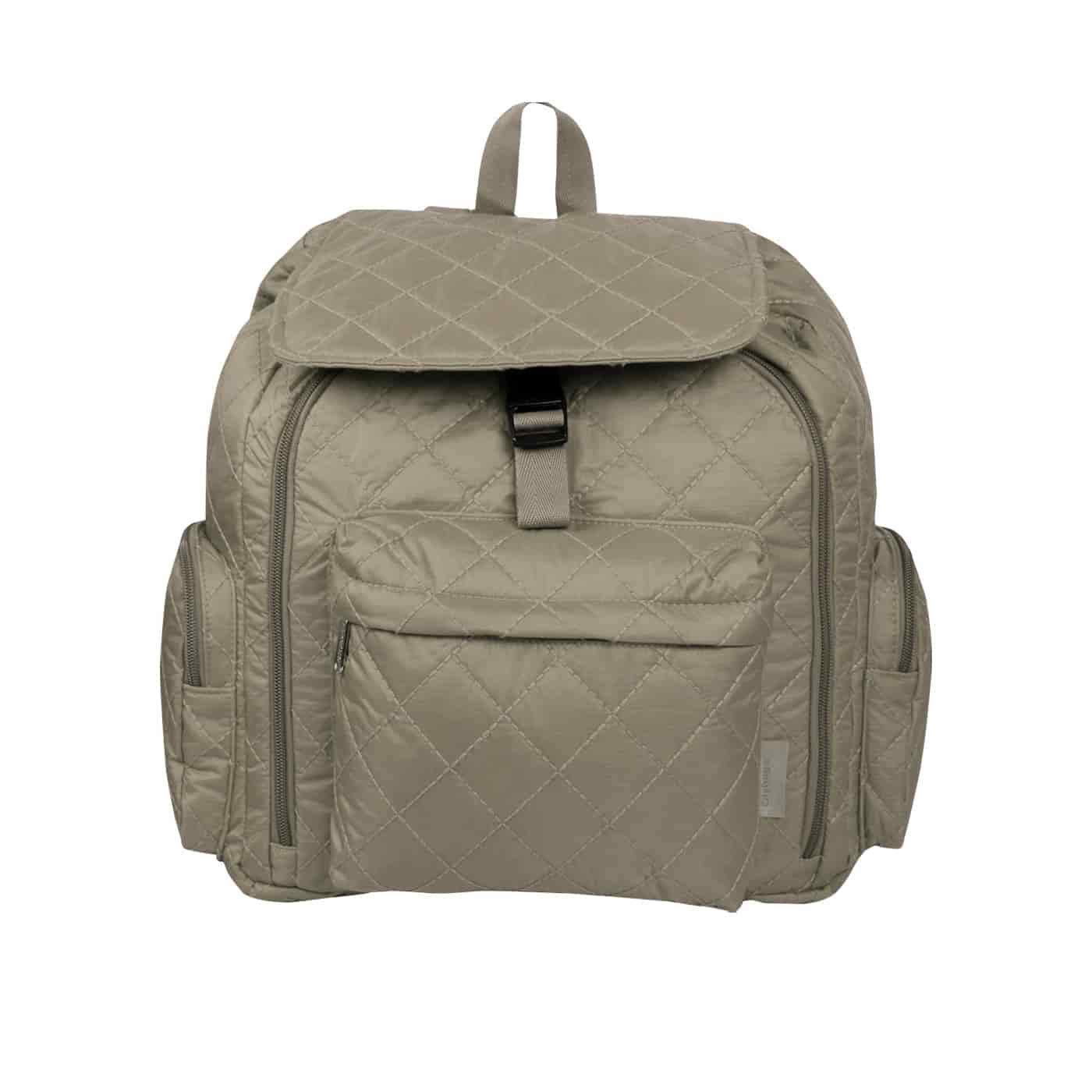 Morral Mochilero Pequeno Puffer Beige - miniatura 3