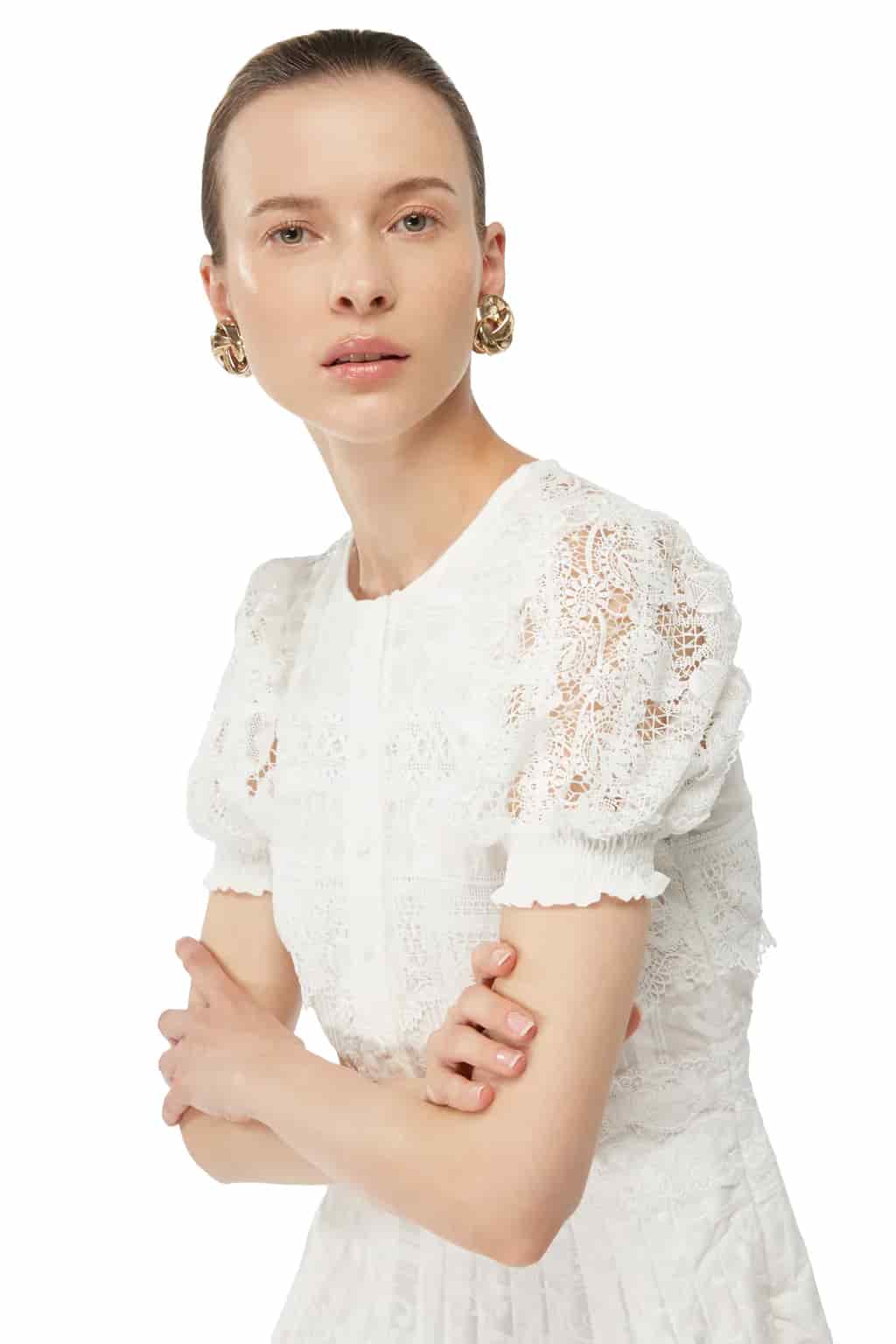 ETOILE MIDI DRESS WHITE - miniatura 3