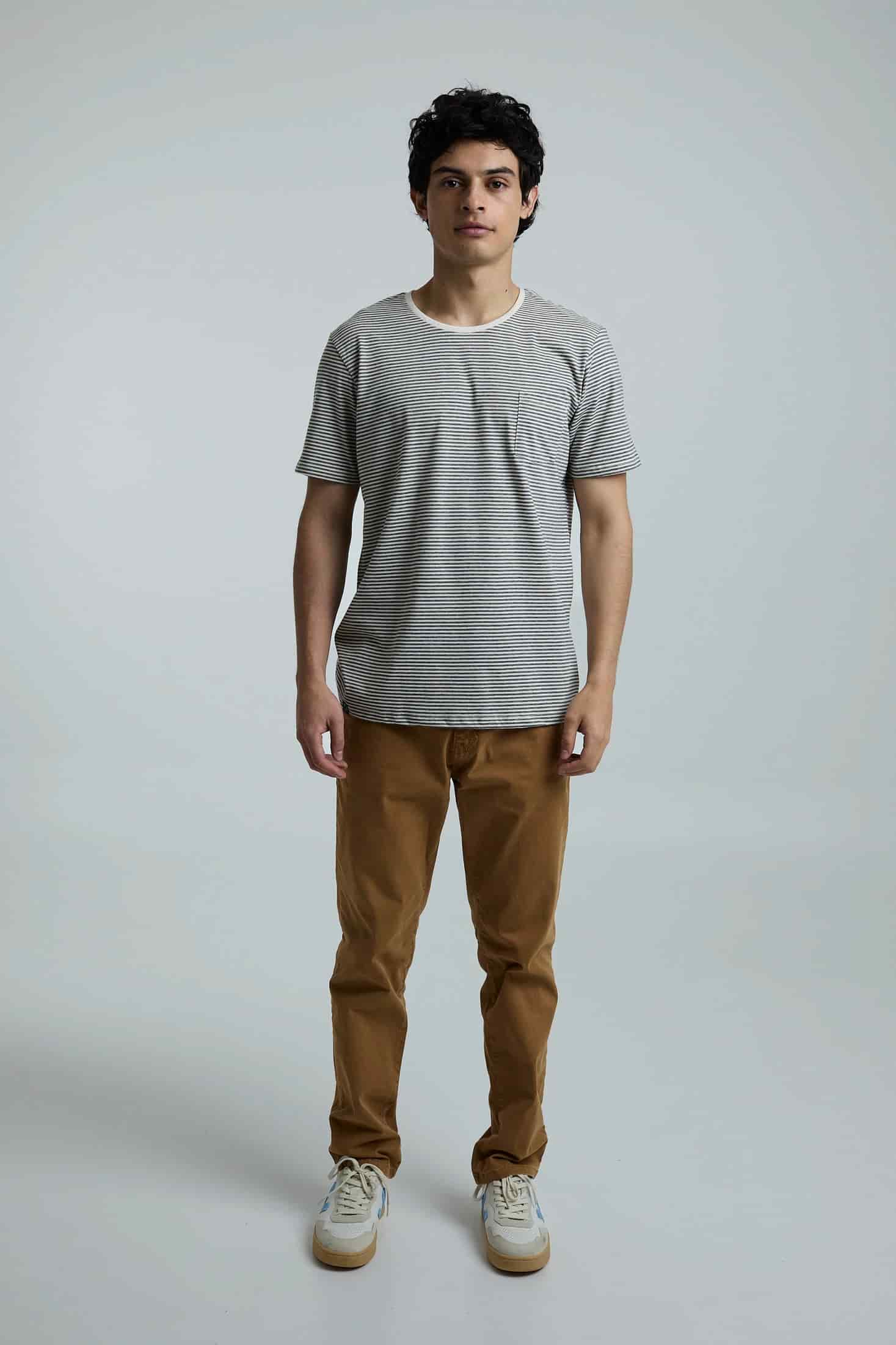 Camiseta Hombre Rayas Negra - miniatura 1
