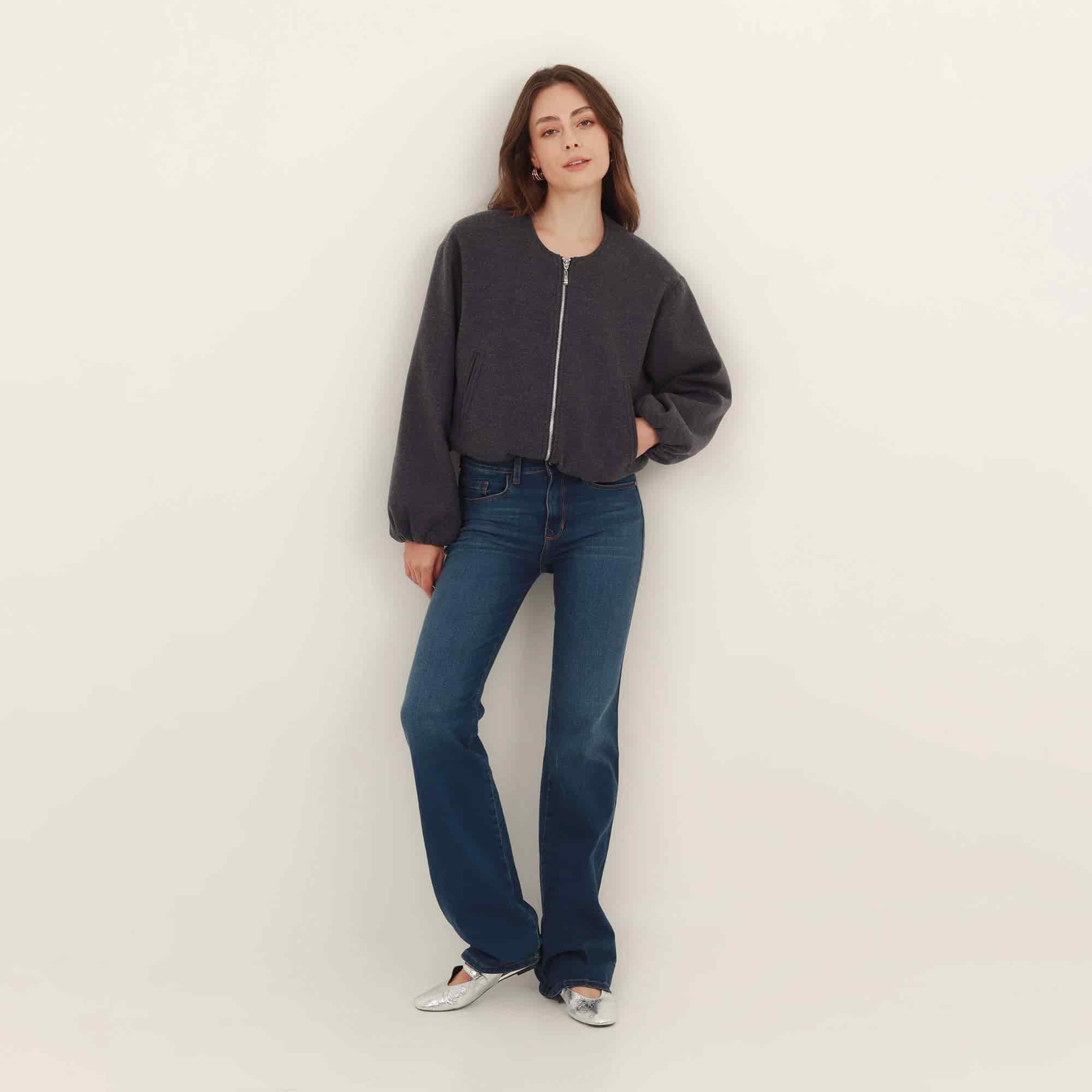 Chaqueta bomber cuello redondo - miniatura 9