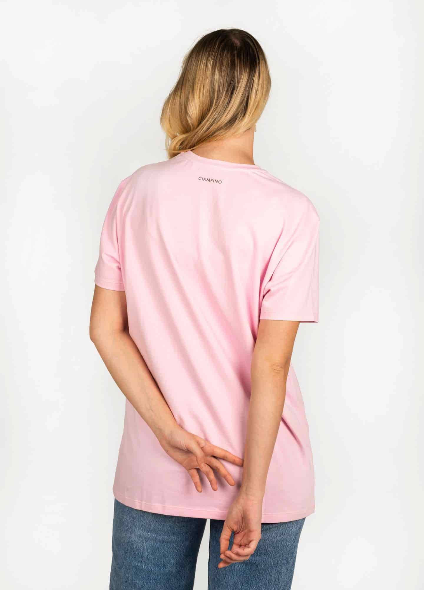 Basic Perezoso Camiseta Regular – Rosa - miniatura 5